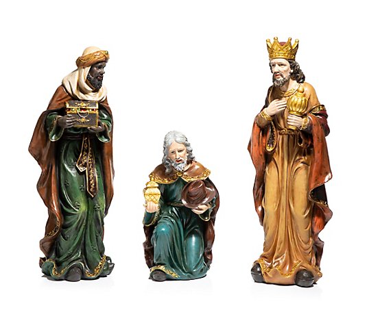 ABELLA Xmas Deko-Krippenfiguren Heilige 3 Könige outdoorgeeignet 3tlg.