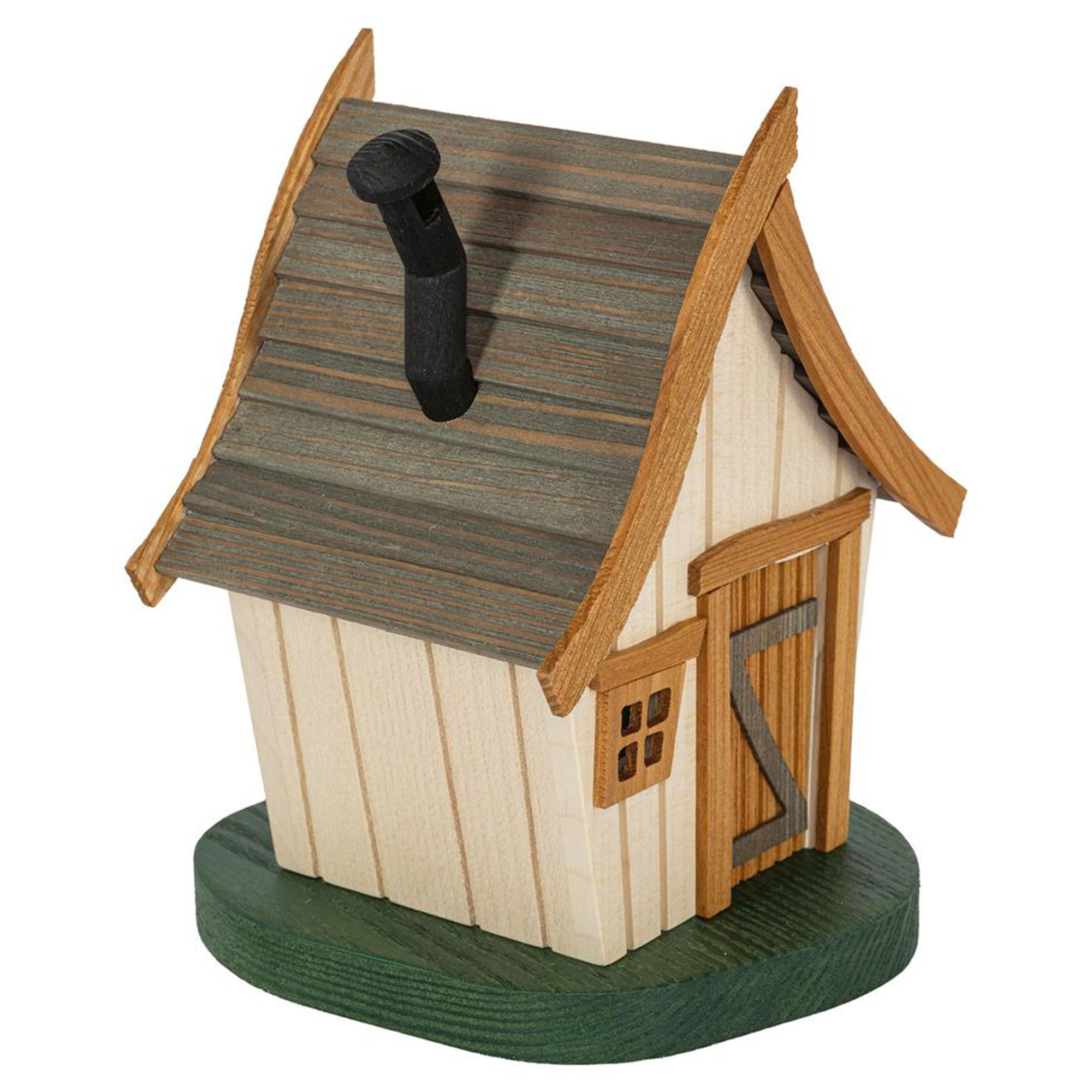 GLÄSSER SEIFFEN Räucherhhaus krumme Hütte inkl. Räucherkerzen Höhe 20cm