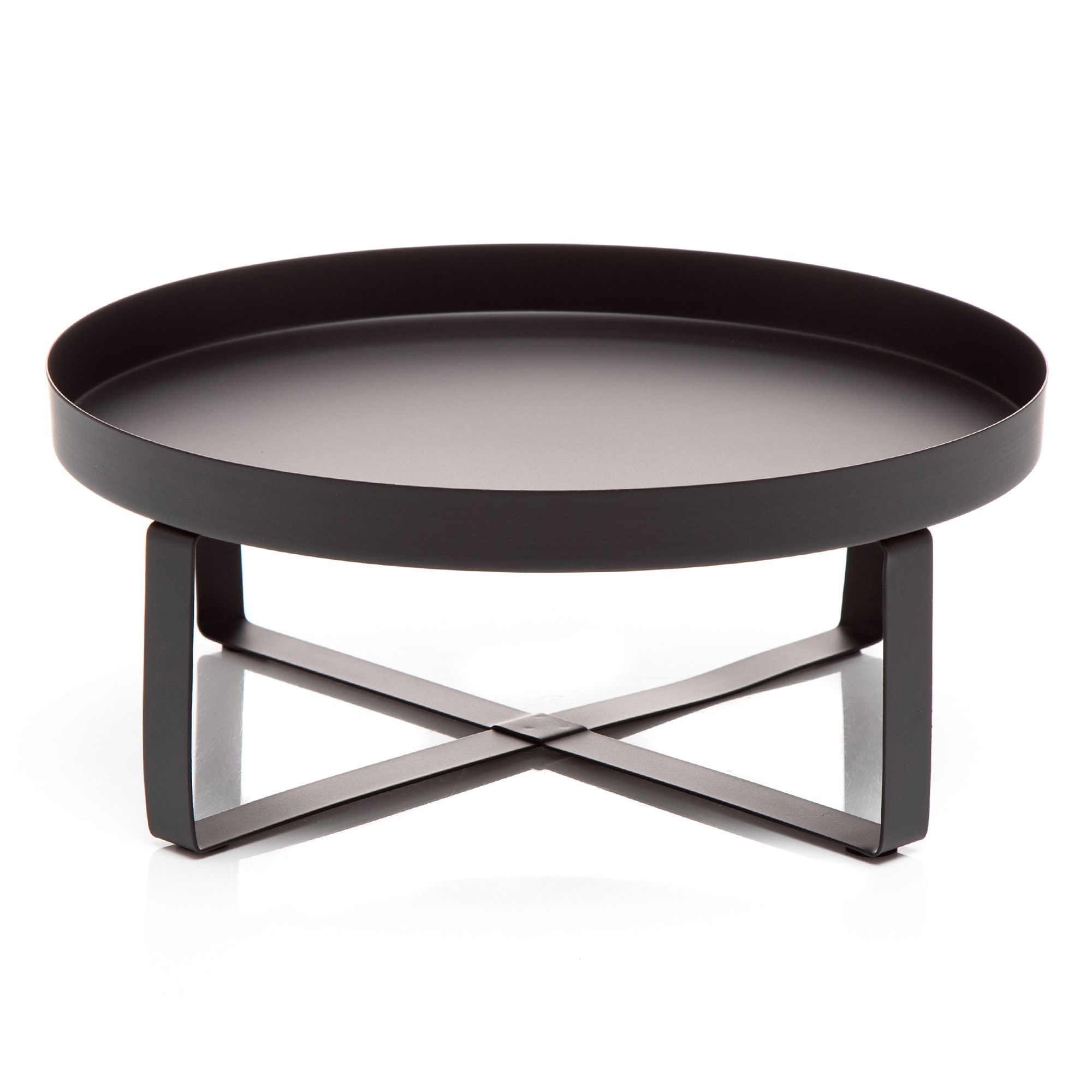 ELAMBIA Deko-Tablett Metall Farbauswahl Höhe 12,5cm, Ø 30cm