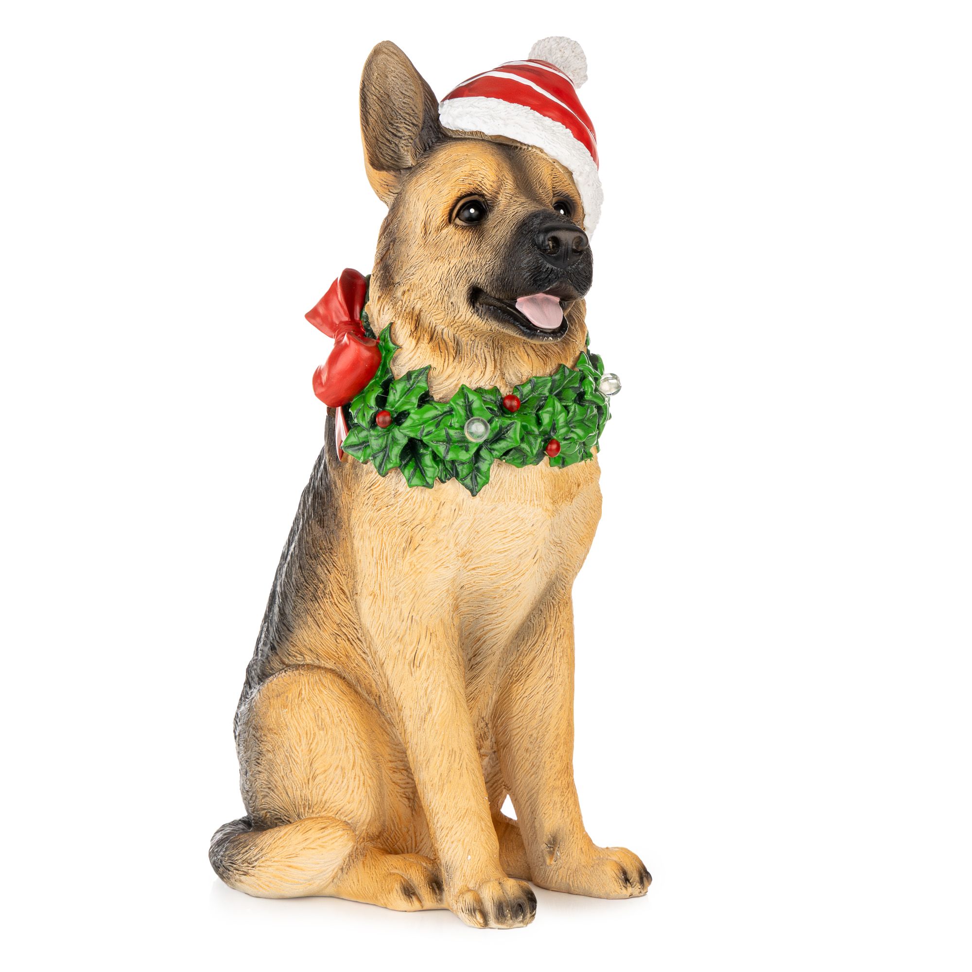 LUMIDA Xmas LED-Dekofigur Hund weihnachtlich 4 LEDs, Timer Höhe ca. 35cm