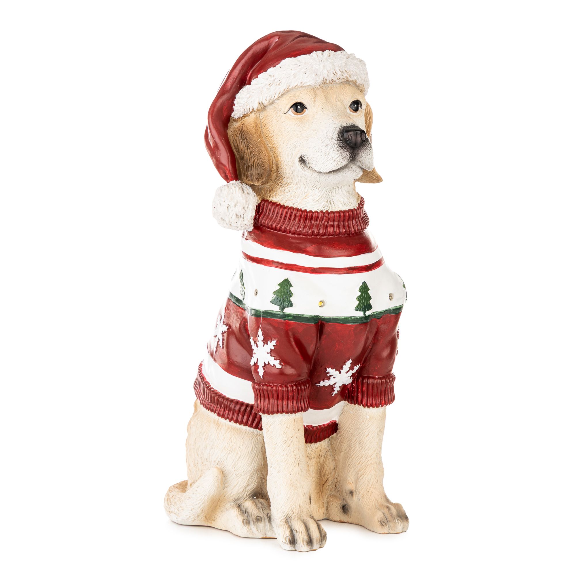 LUMIDA Xmas LED-Dekofigur Hund weihnachtlich 4 LEDs, Timer Höhe ca. 35cm