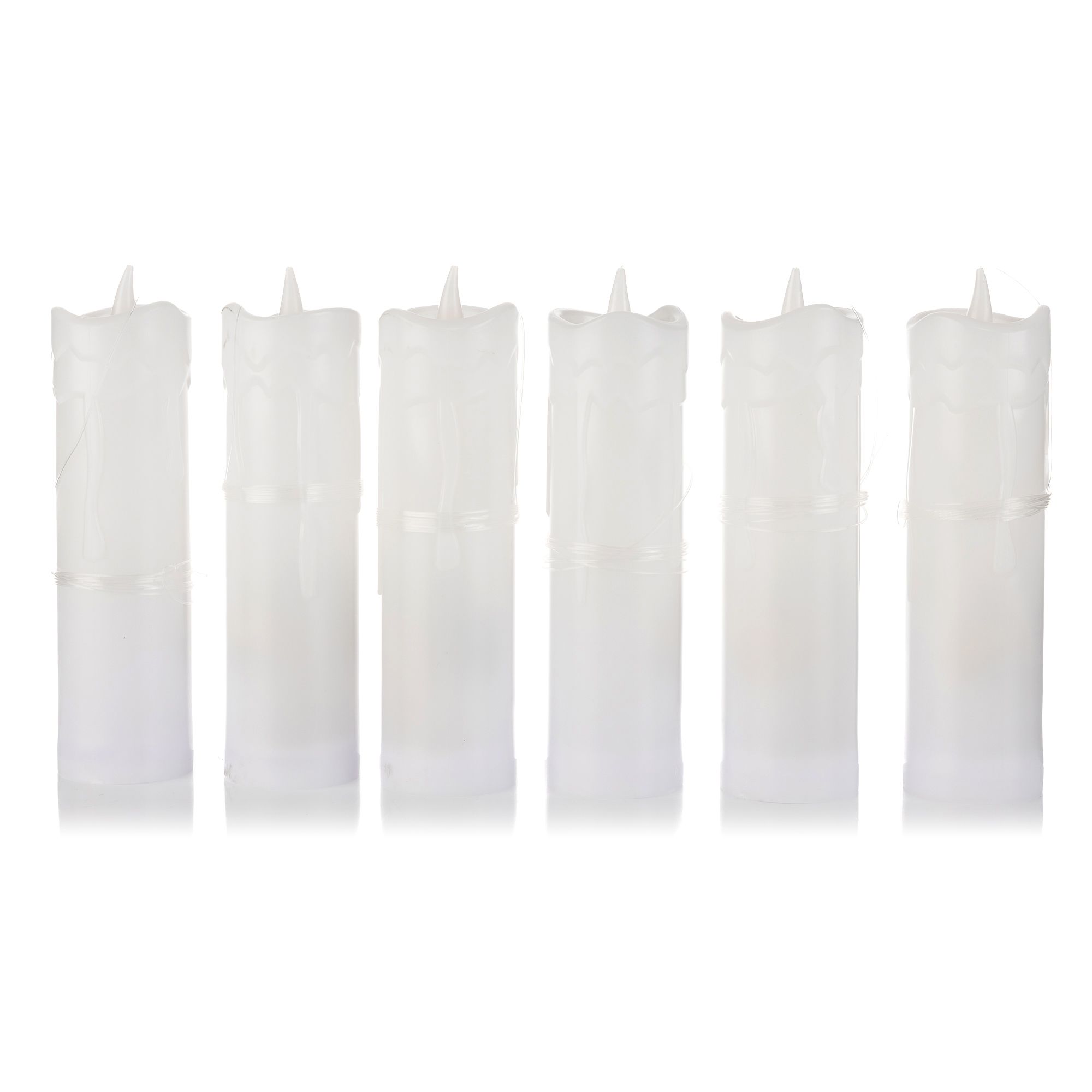 ELAMBIA 6 LED-Kerzen schwebend, inkl. FB Flamme Luma, Timer Ø 5cm, Höhe 18cm