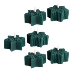ELAMBIA 6 LED-Figurenkerzen Schneeflocken-Design Flamme Luma, Timer Höhe 4,5cm