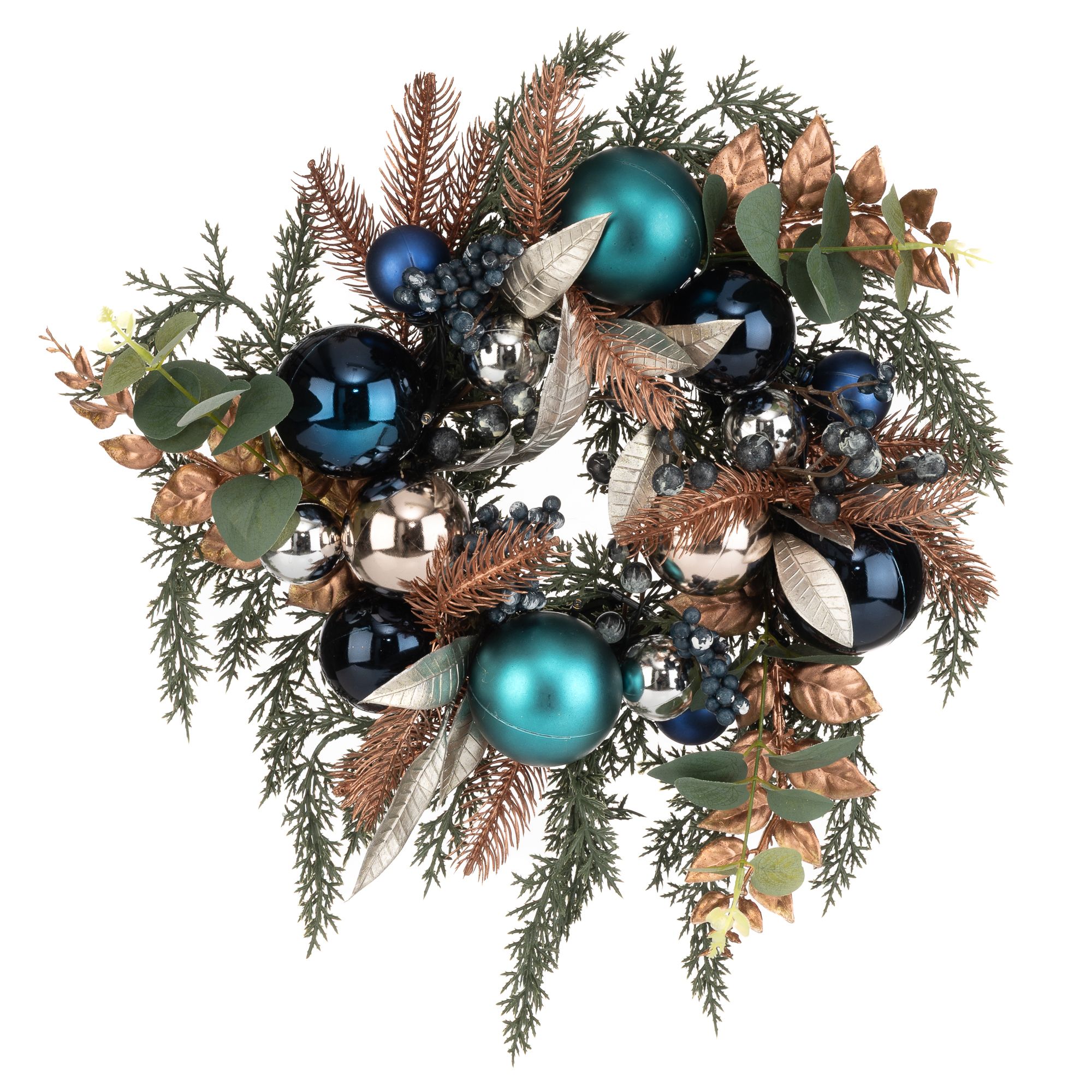 LUMIDA Xmas LED-Dekokranz mit Kugeln 6h-Timerfunktion Größenauswahl