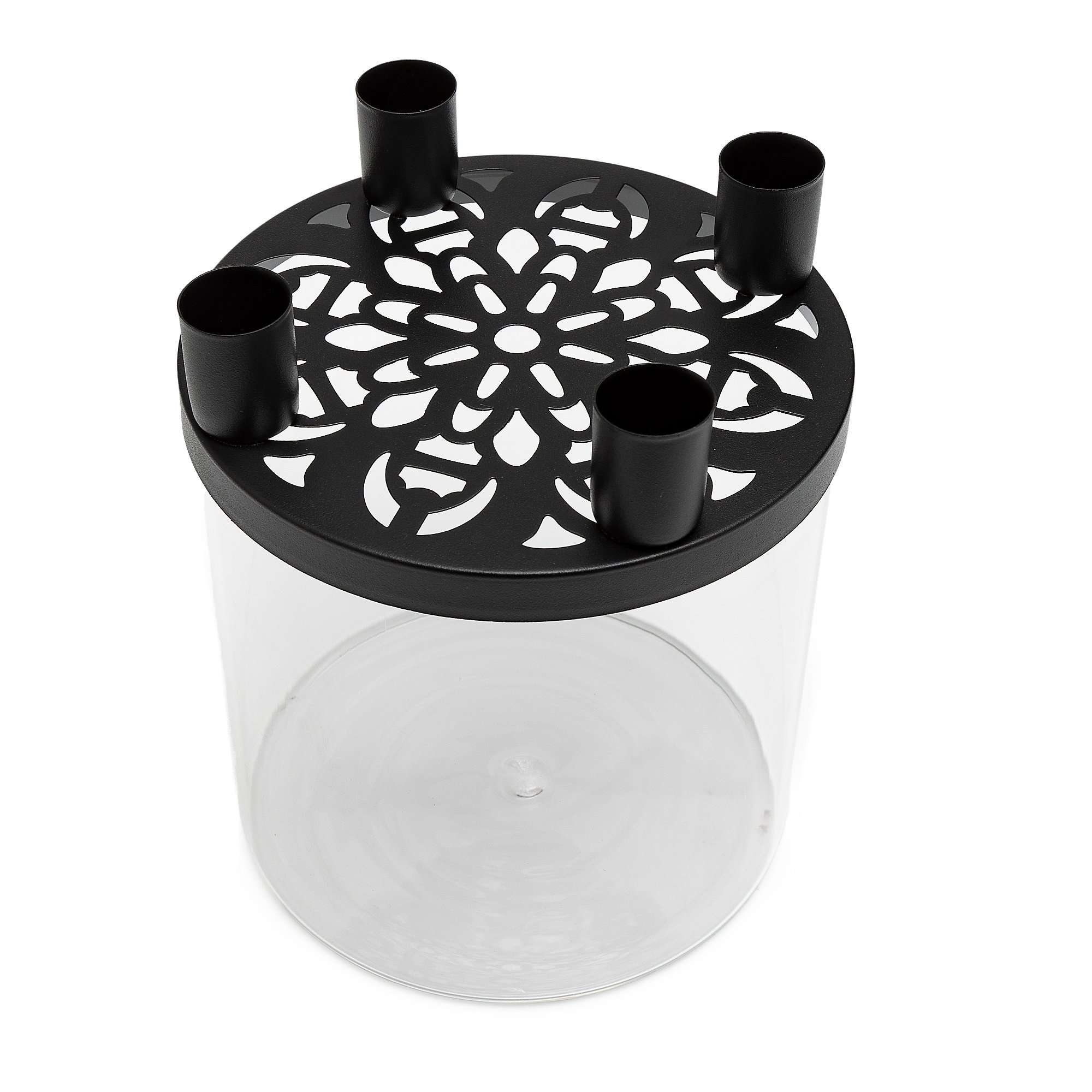ELAMBIA 3in1-Kerzenhalter für Tafel- oder Stumpenkerzen & Vase, H. 18cm, Ø  15cm