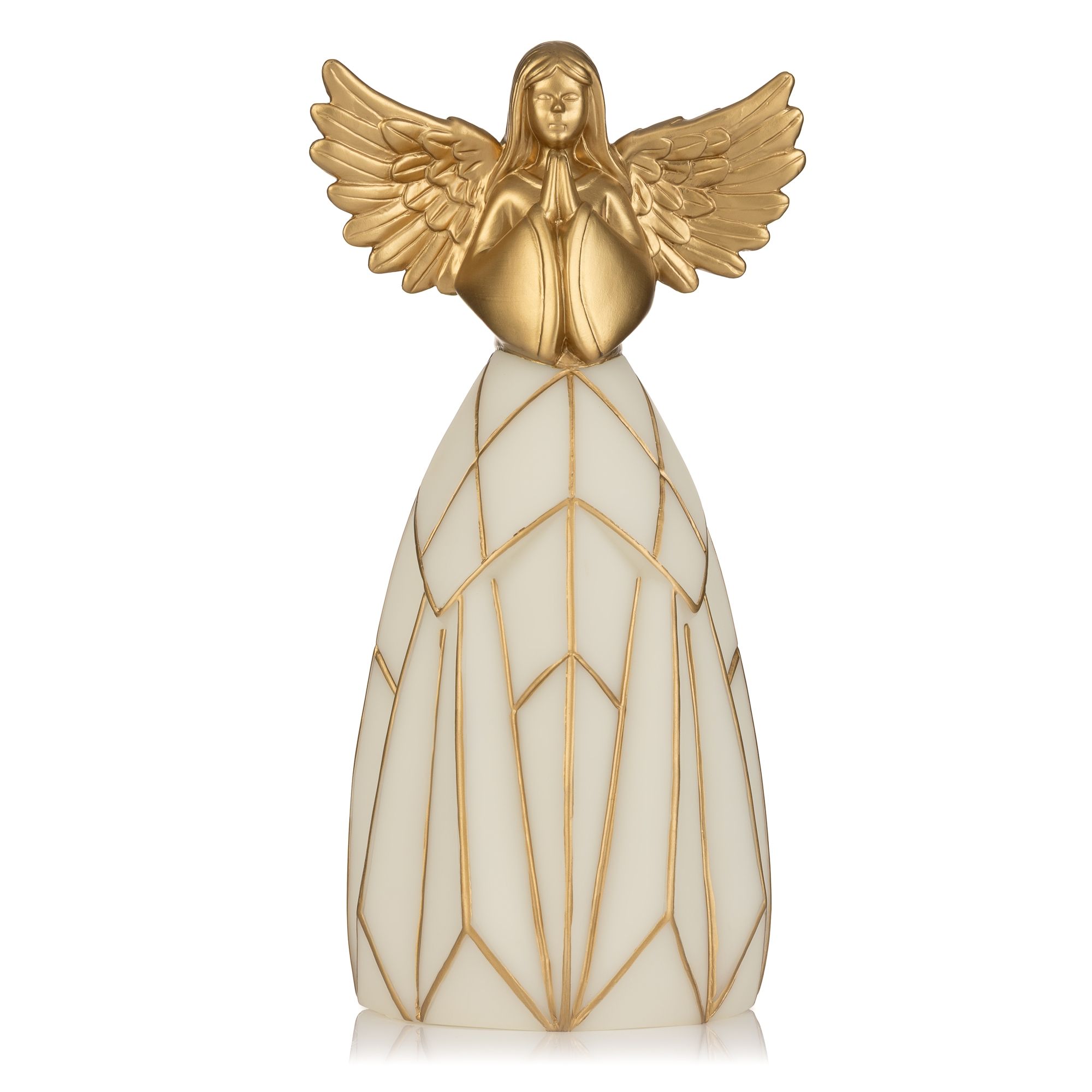 LUMIDA Xmas LED-Engelfigur Acrylglas-Mosaik 6h-Timerfunktion Höhe 29cm