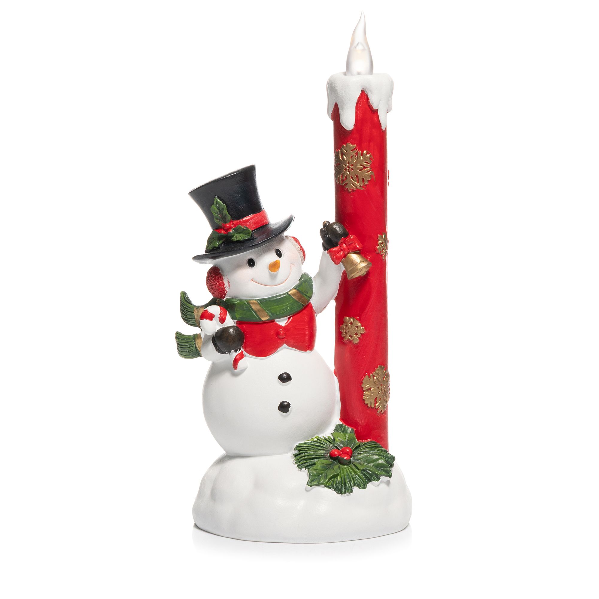 LUMIDA Xmas LED-Kerze mit Weihnachtsfigur 6h-Timerfunktion Höhe 23cm