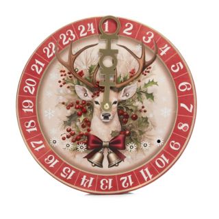 LUMIDA Xmas LED-Wanddekoration Adventskalender 6h-Timerfunktion Ø 27cm