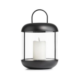 ELAMBIA Design-Laterne Acrylglas & Metall inkl. LED Kerze dekorierbar