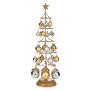 LUMIDA Xmas Deko-Kugelbaum Metall & Kunststoff 50 LEDs, Timer Höhe 54cm, Ø 15cm