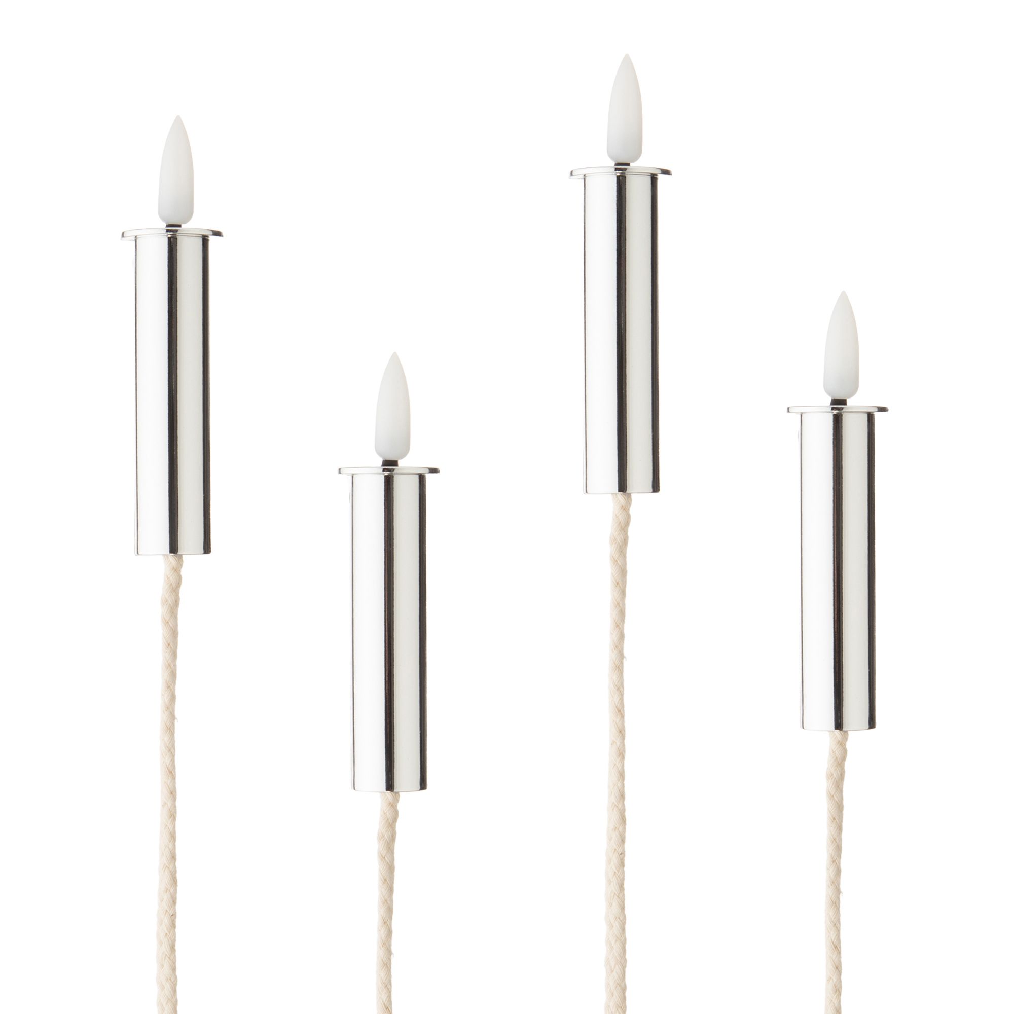 ELAMBIA 4 LED-Kerzen Flaschenlicht inkl. Docht, Luma Timer, Höhe 10cm