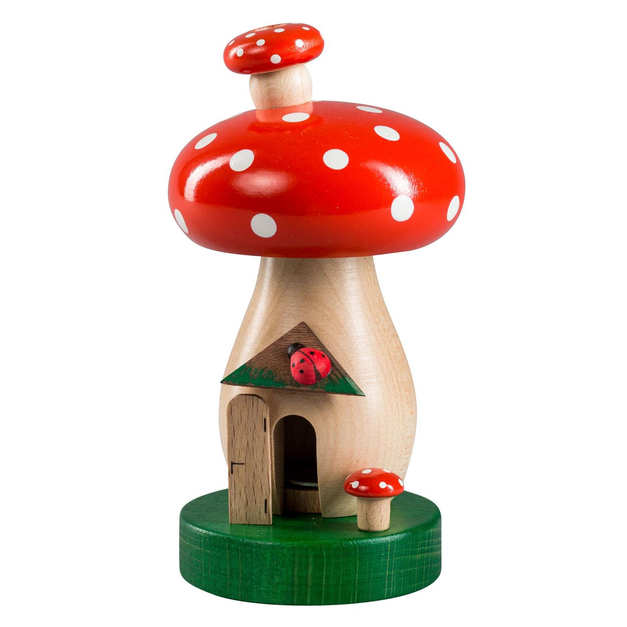 GLÄSSER SEIFFEN Räucher-Objekt Fliegenpilz inkl. Räucherkerzen Höhe 13cm