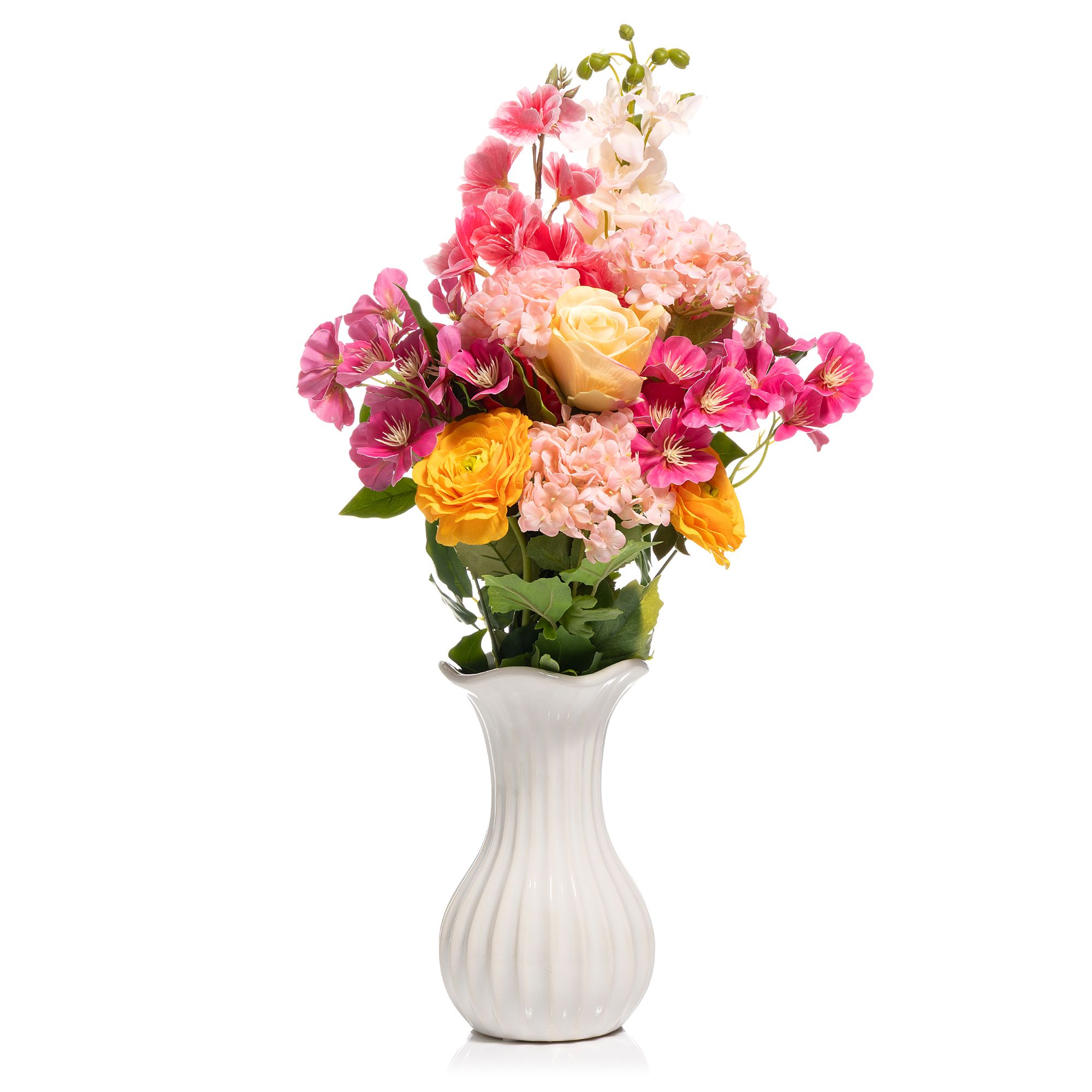 ABELLA Flora künstl. Bouquet mit Realtouch in Keramik-Vase Höhe ca. 56cm