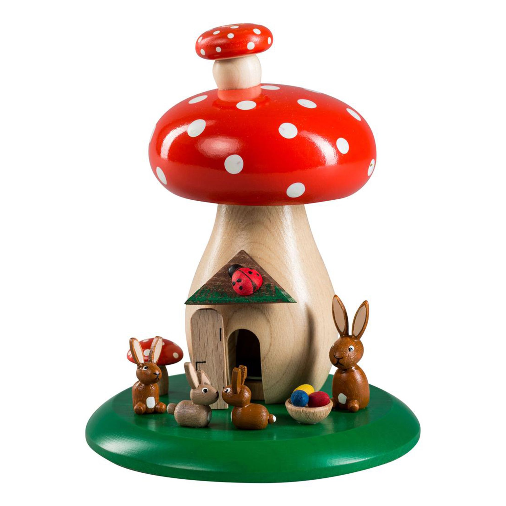 GLÄSSER SEIFFEN Räucher-Objekt Fliegenpilz inkl. Räucherkerzen Höhe 13cm