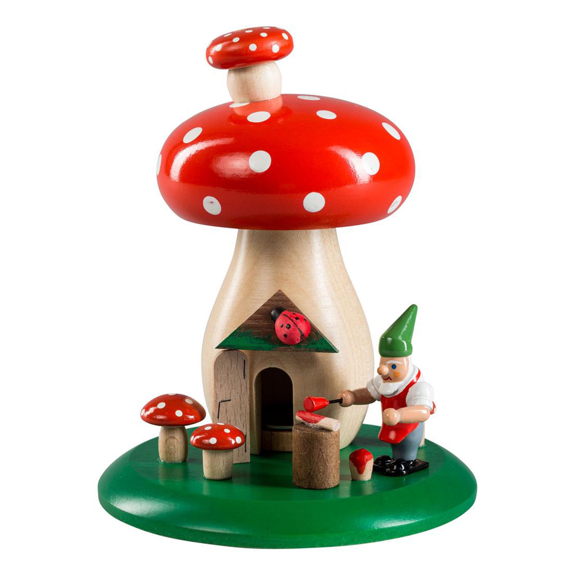 GLÄSSER SEIFFEN Räucher-Objekt Fliegenpilz inkl. Räucherkerzen Höhe 13cm