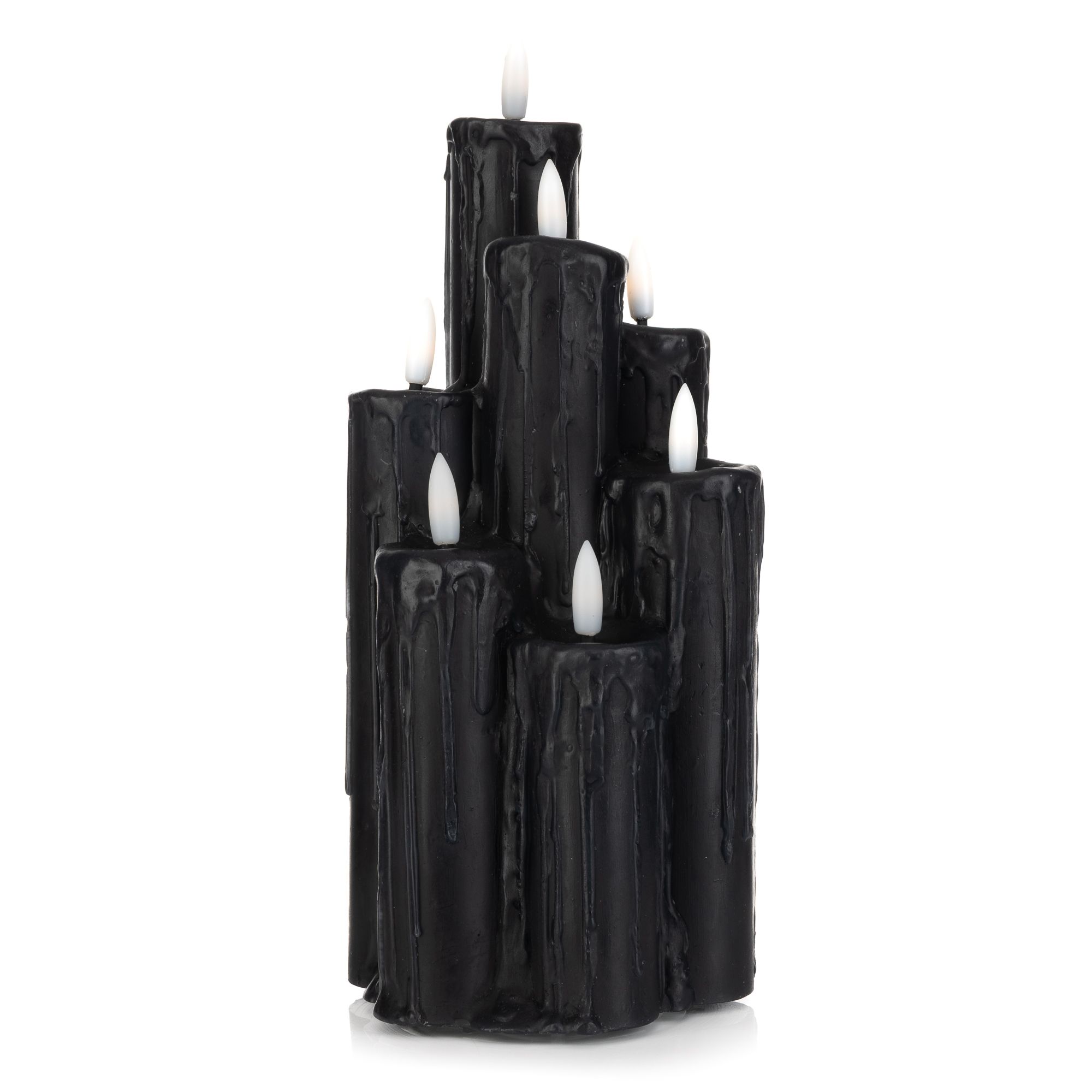 ELAMBIA LED-Kerze 7in1 verschmolzen Flamme Luma, Timer Höhe 27cm