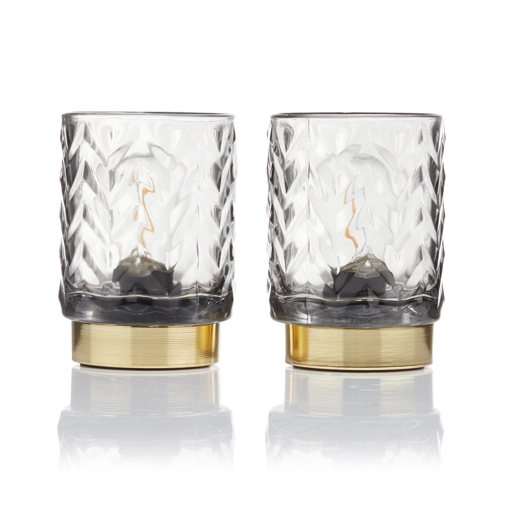 LUMIDA Casa 2 Deko-Windlichter inkl. Filament-LED 5h-Timerfunktion Höhe ...