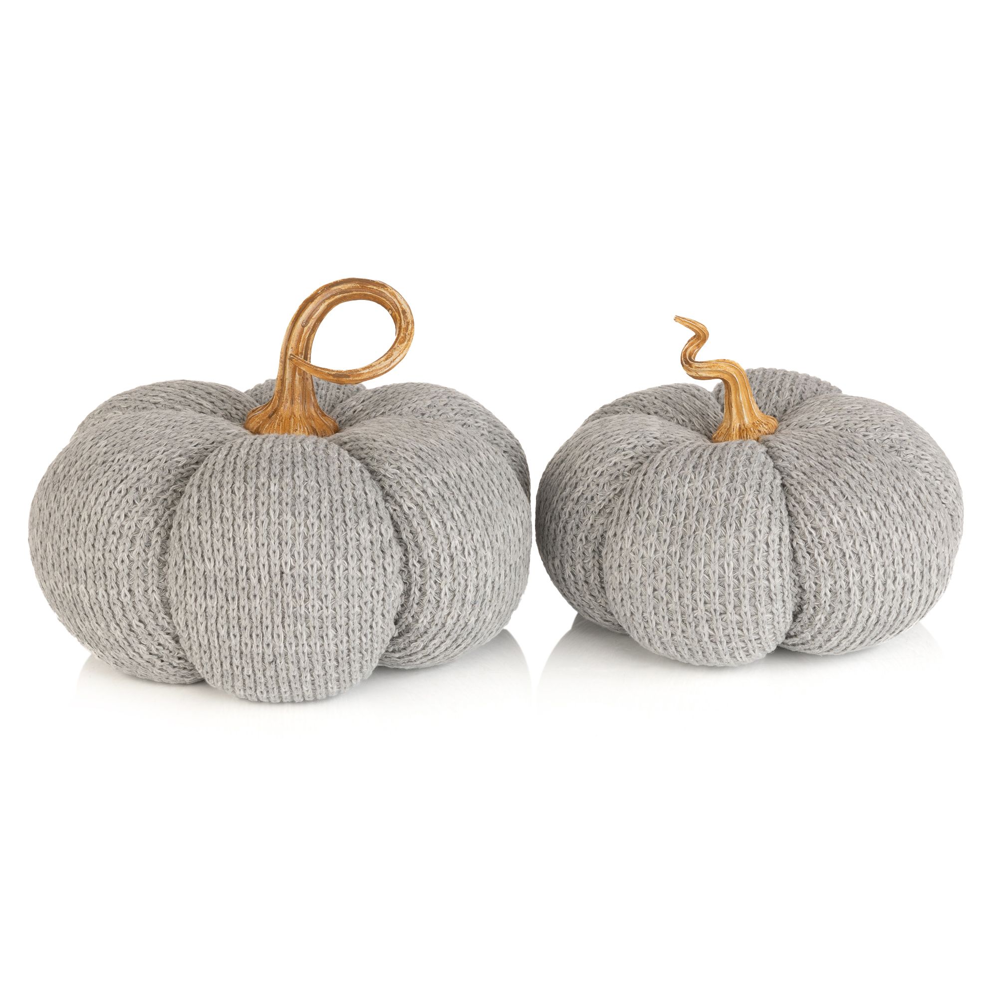 ABELLA Casa 2 Deko-Kürbisse Stoffüberzug Farb-/Designauswahl Ø 21cm & 25cm