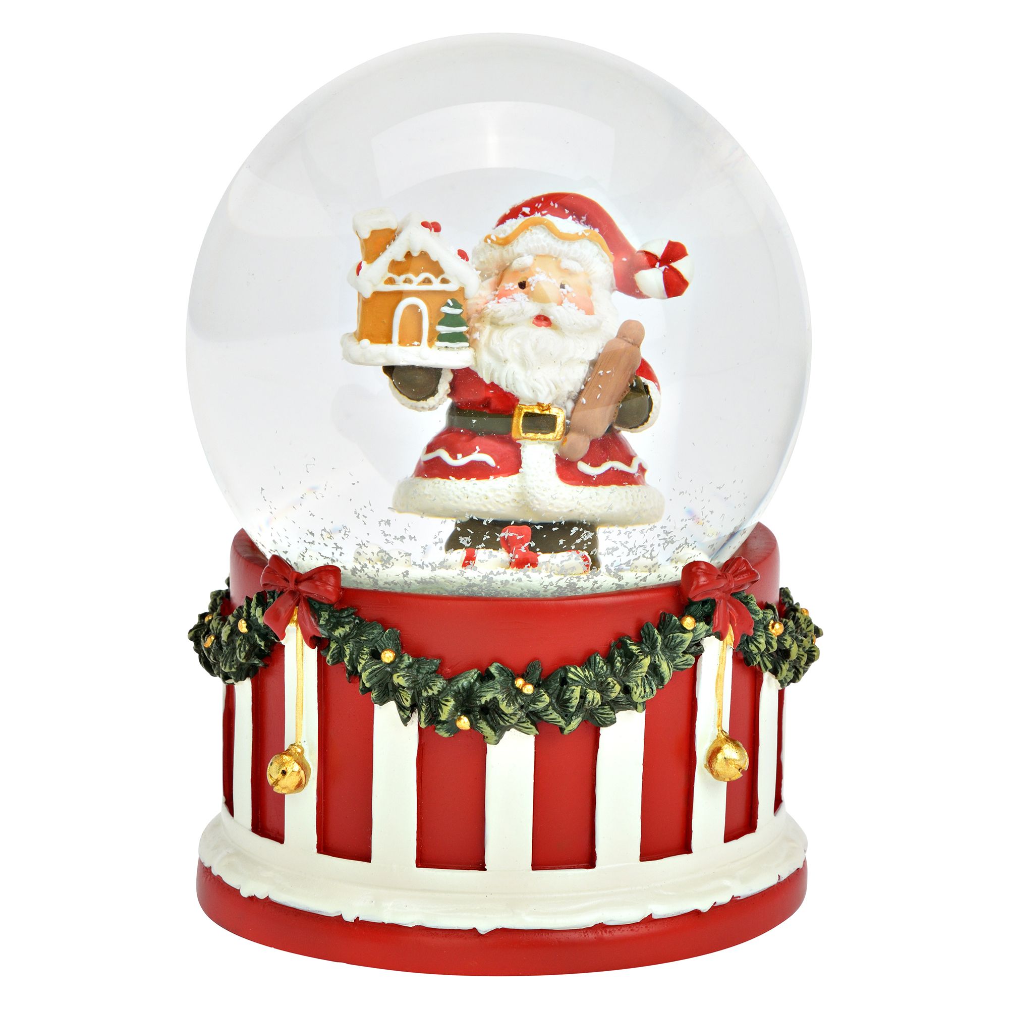 WURM Schneekugel Nikolaus Weihnachtsmotiv mit Musik ca. 10x14x10cm