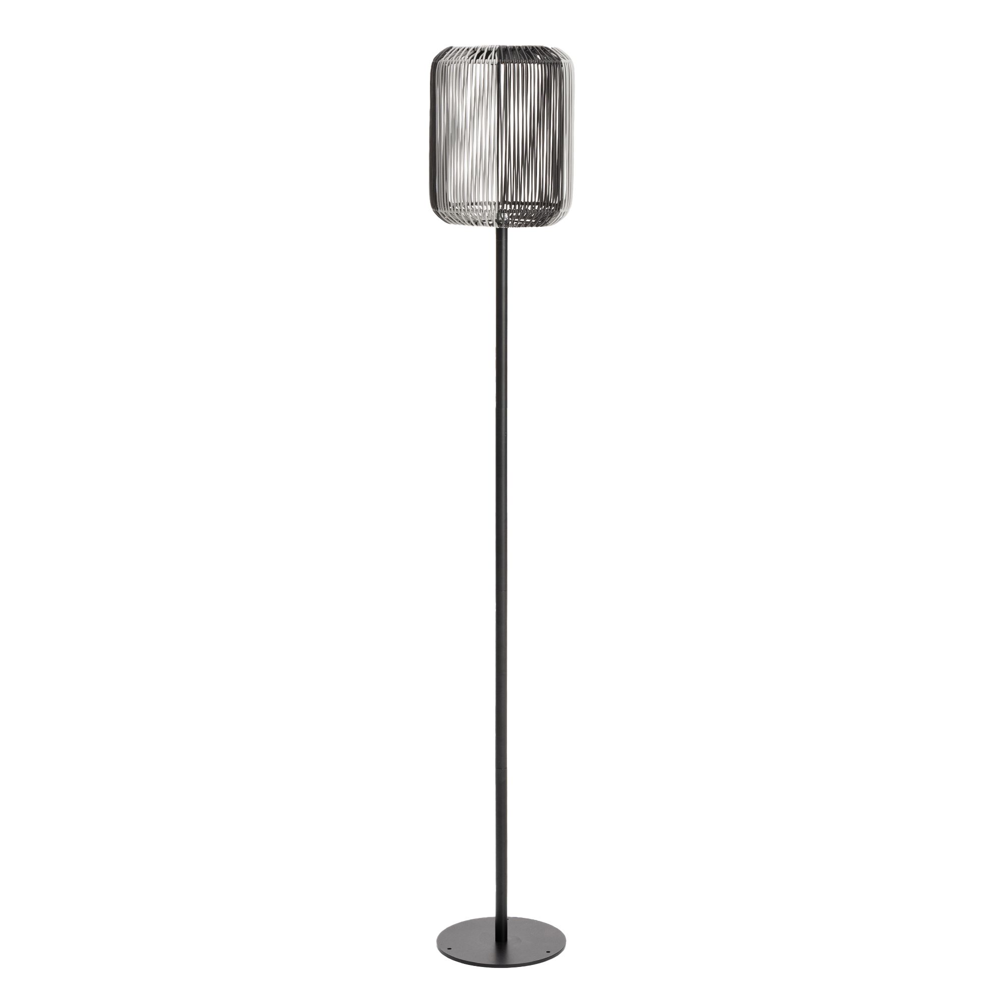 LUMIDA Garden 3in1 Solar-Laterne Kunststoff-Geflecht multifunktional Ø 20cm
