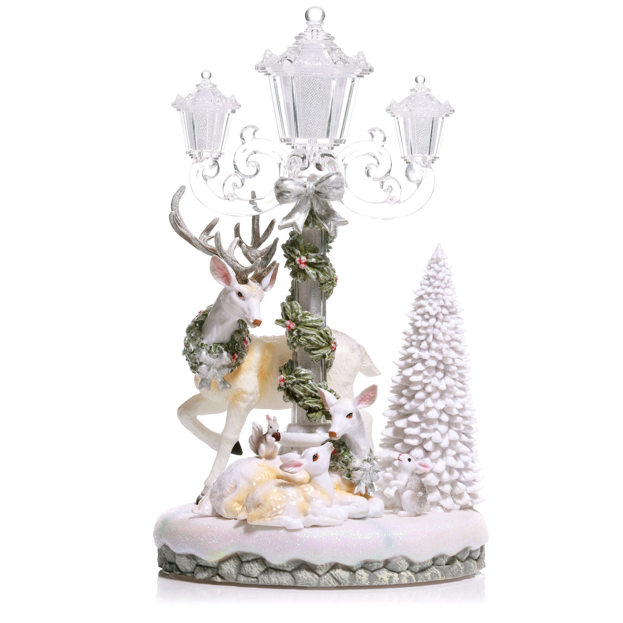 LUMIDA Xmas historische Laterne Kristall-Optik Designauswahl warmweiß, Höhe 30cm