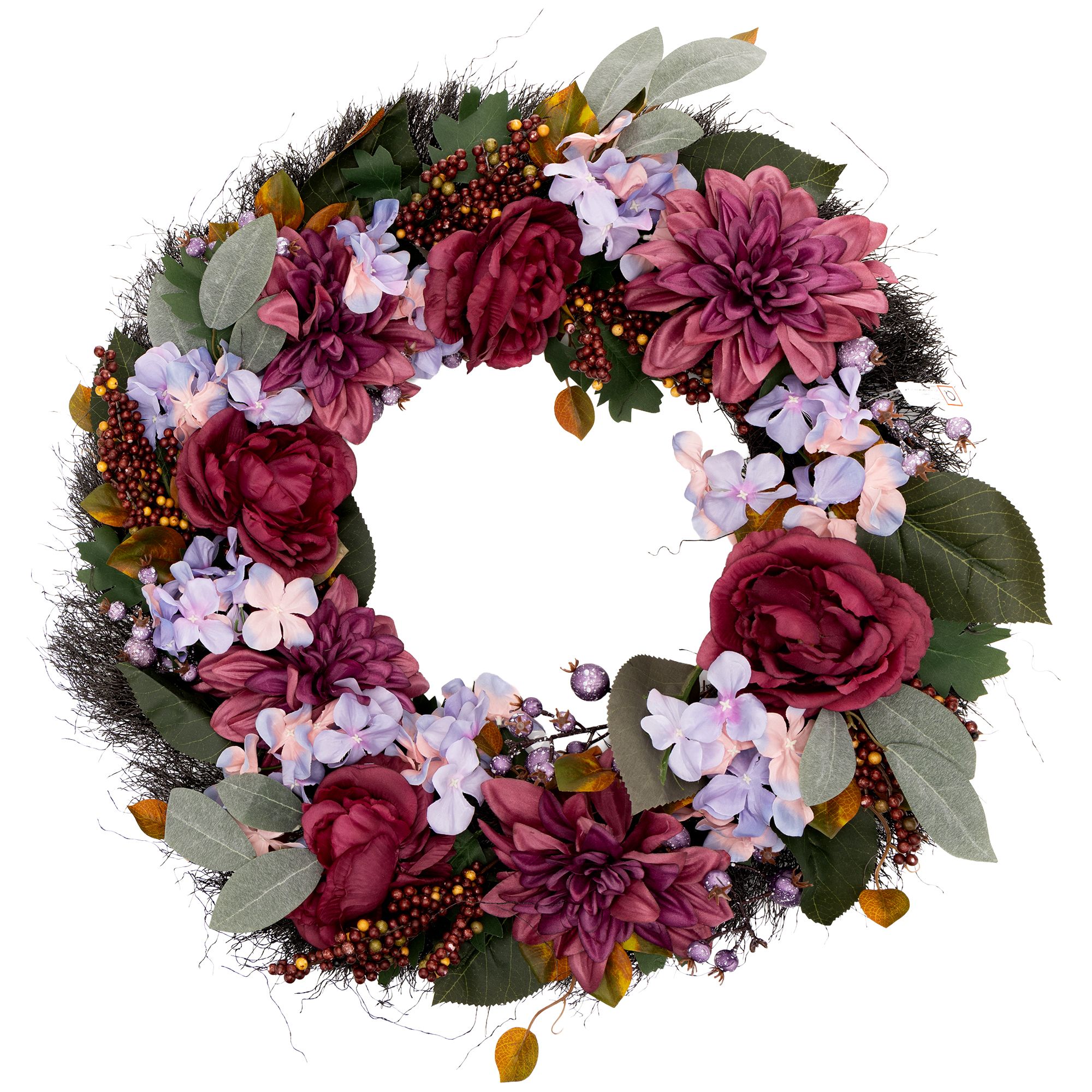 ABELLA Flora künstl. Dekokranz Rosen & Dahlien Ø 55cm