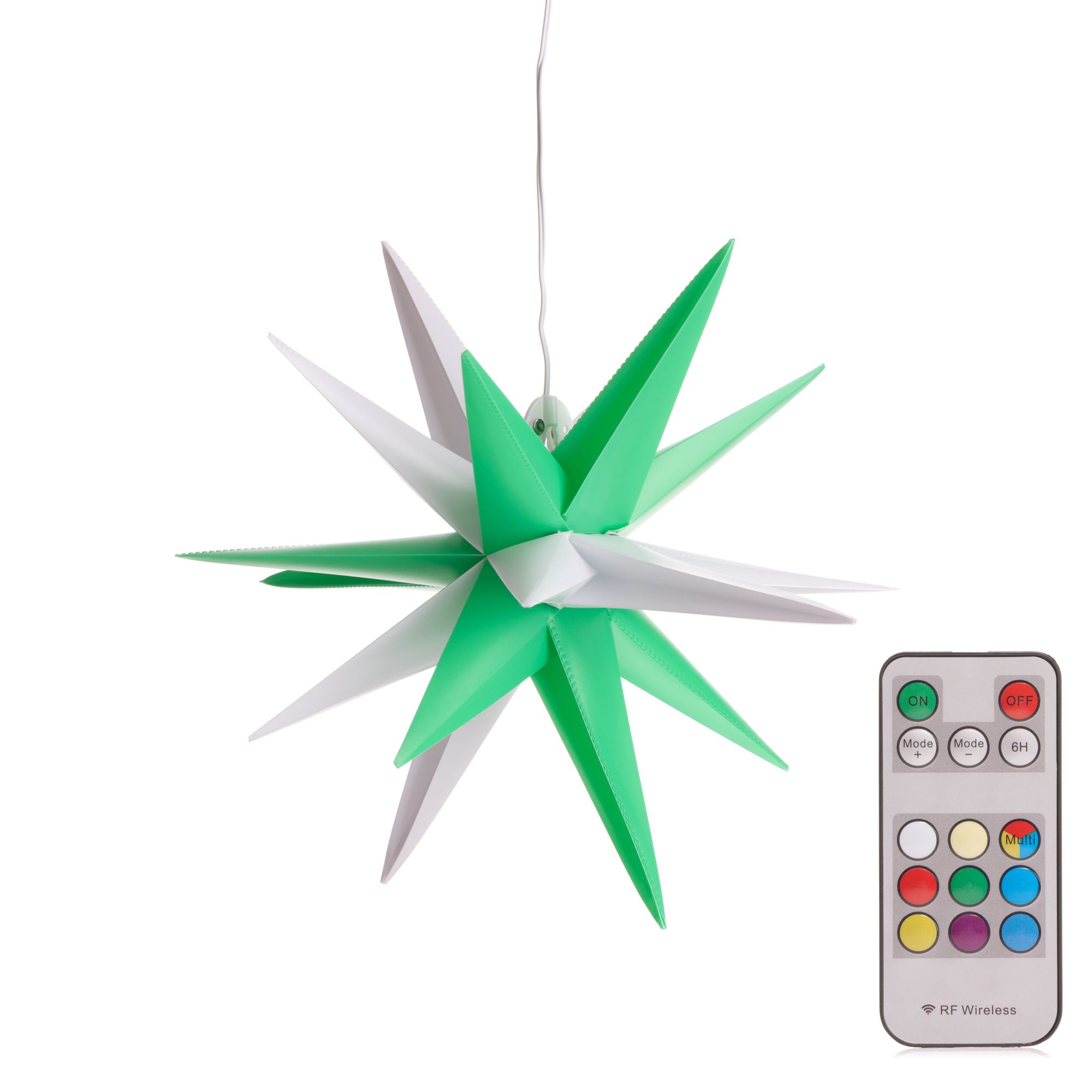 LUMIDA Xmas LED-Dekostern 2-farbiges Design Timer & Fernbedienung outdoorgeeignet