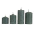 ELAMBIA 4 LED-Kerzen Eislack-Finish Dual-Timer H.10, 12,5, 15 & 17cm