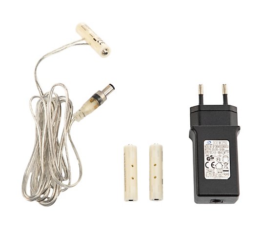LUMIDA Batterie-Adapter für 3 AAA-Batterien Kabel transparent Kabellänge1,8m