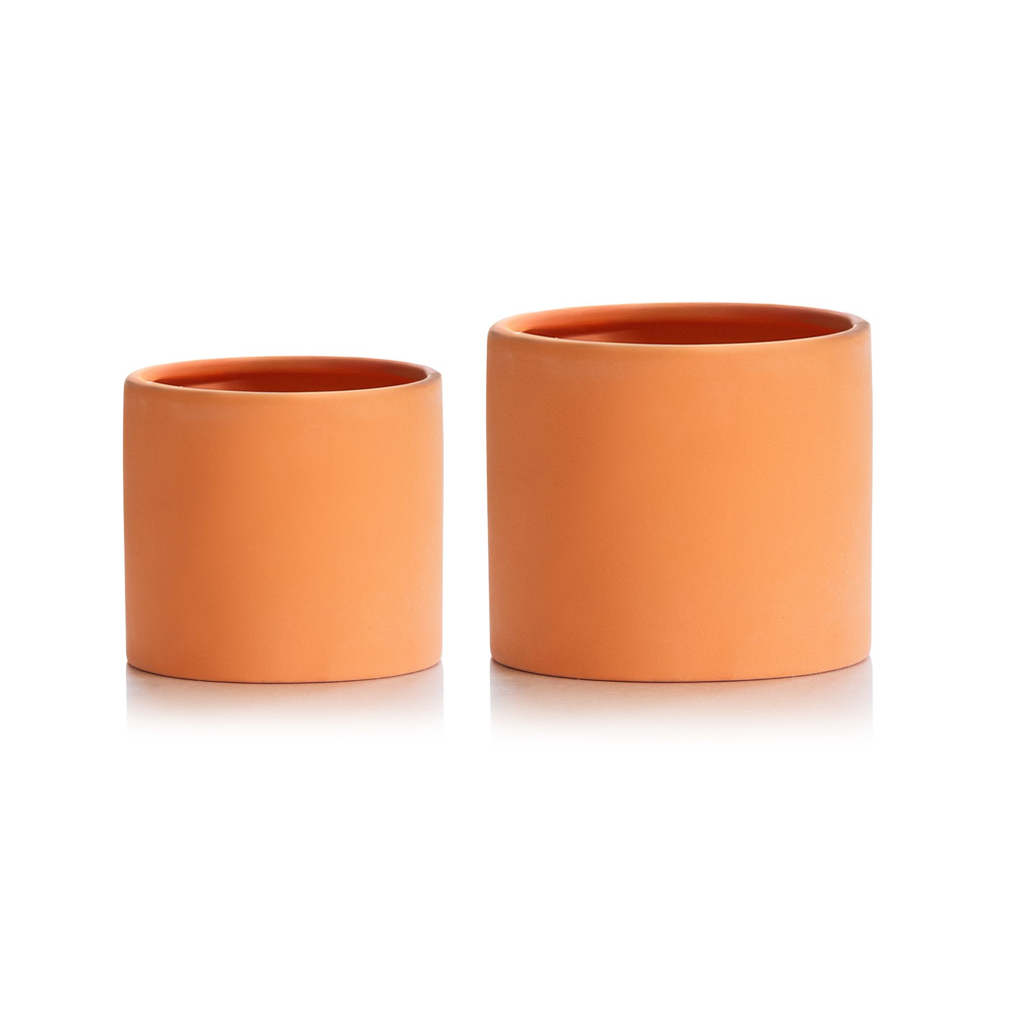 ABELLA Flora 2 Übertöpfe Keramik, uni Höhe 11,5cm & 13,5cm