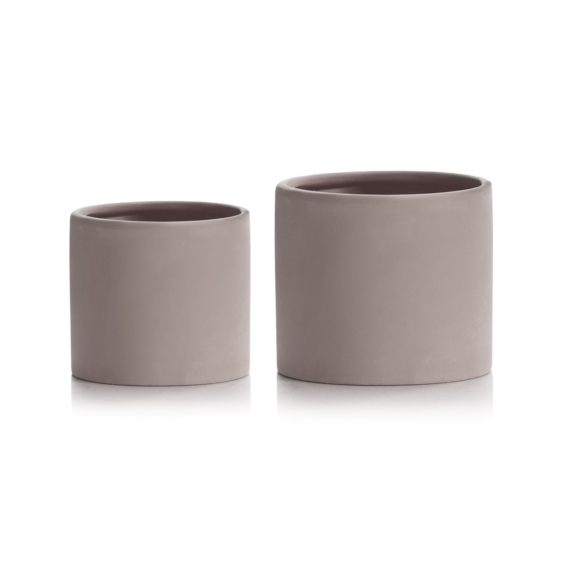 ABELLA Flora 2 Übertöpfe Keramik, uni Höhe 11,5cm & 13,5cm