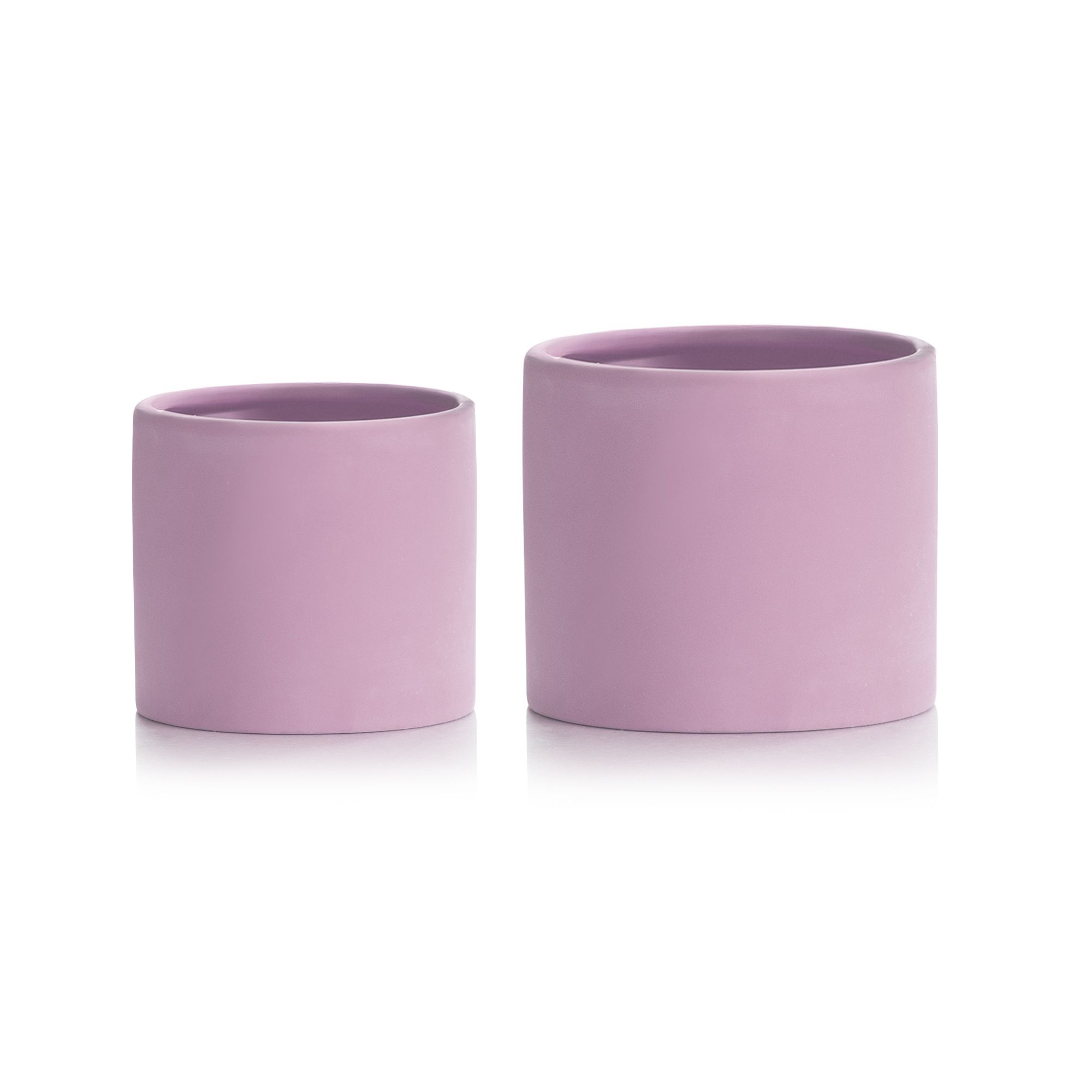 ABELLA Flora 2 Übertöpfe Keramik, uni Höhe 11,5cm & 13,5cm