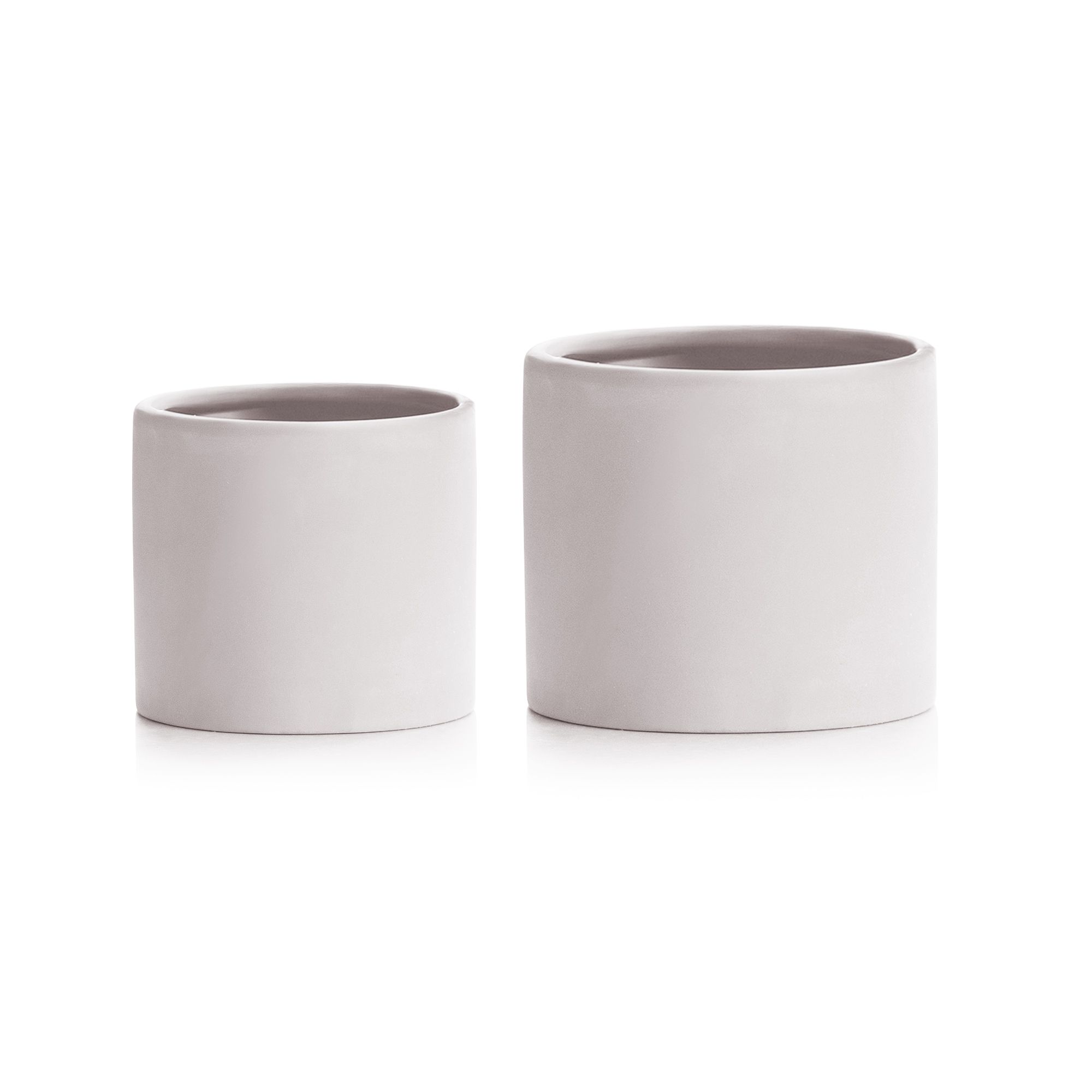 ABELLA Flora 2 Übertöpfe Keramik, uni Höhe 11,5cm & 13,5cm