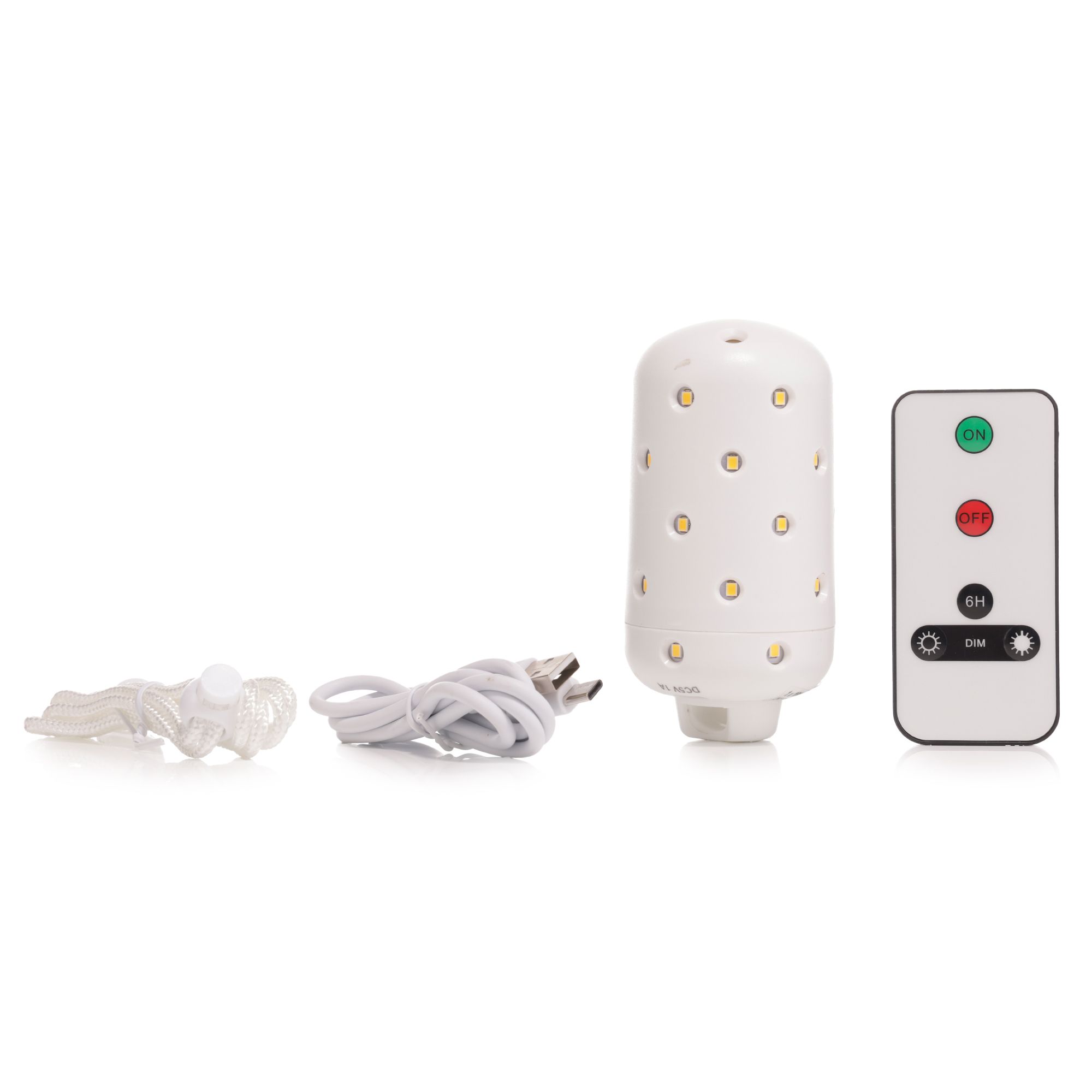 LUMIDA Xmas LED-Leuchtelement USB-Ladefunktion Timer & Fernbedienung warmweiß