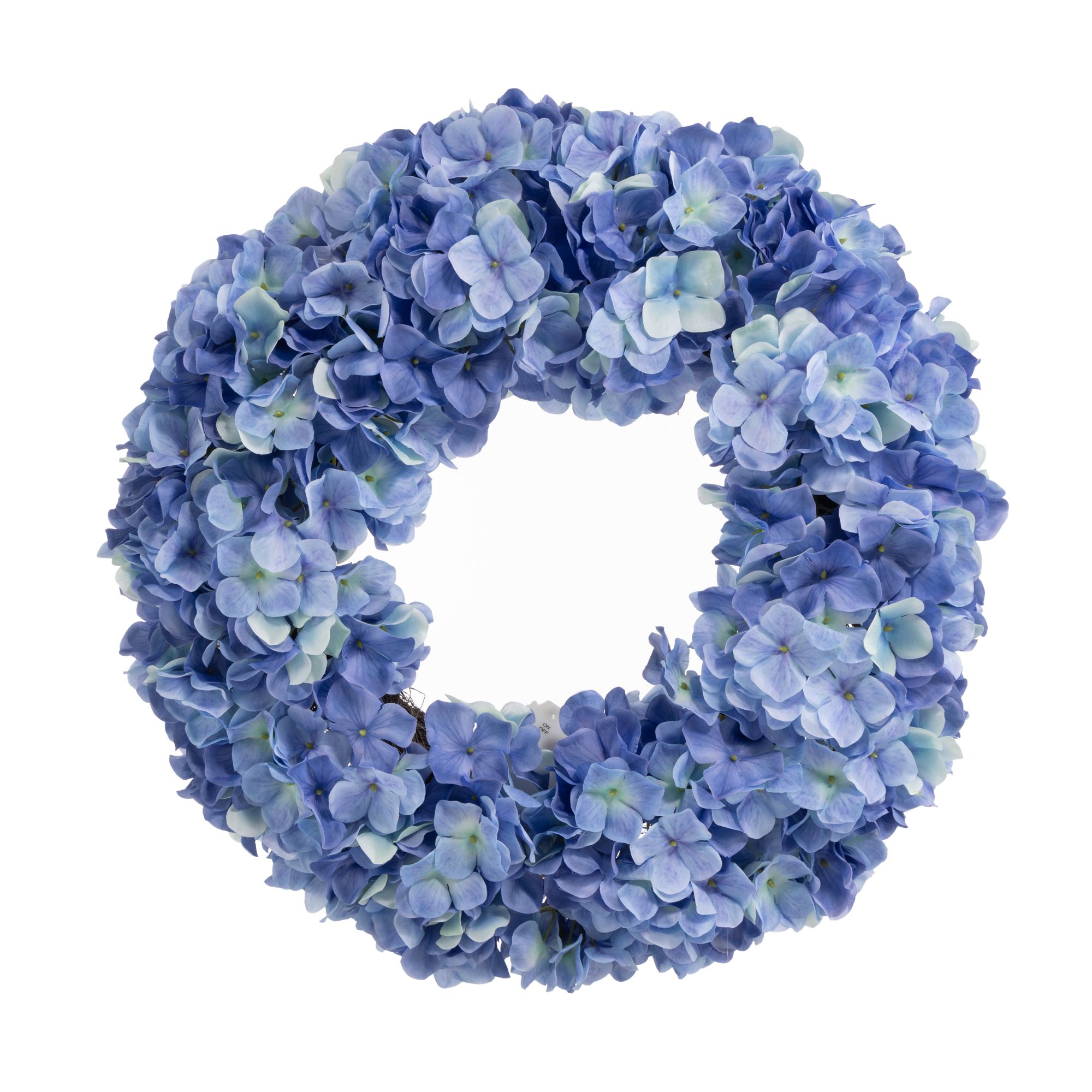 LUMIDA Flora künstl. Hortensien Kranz, Realtouch-Look outdoorgeeignet Ø 50cm