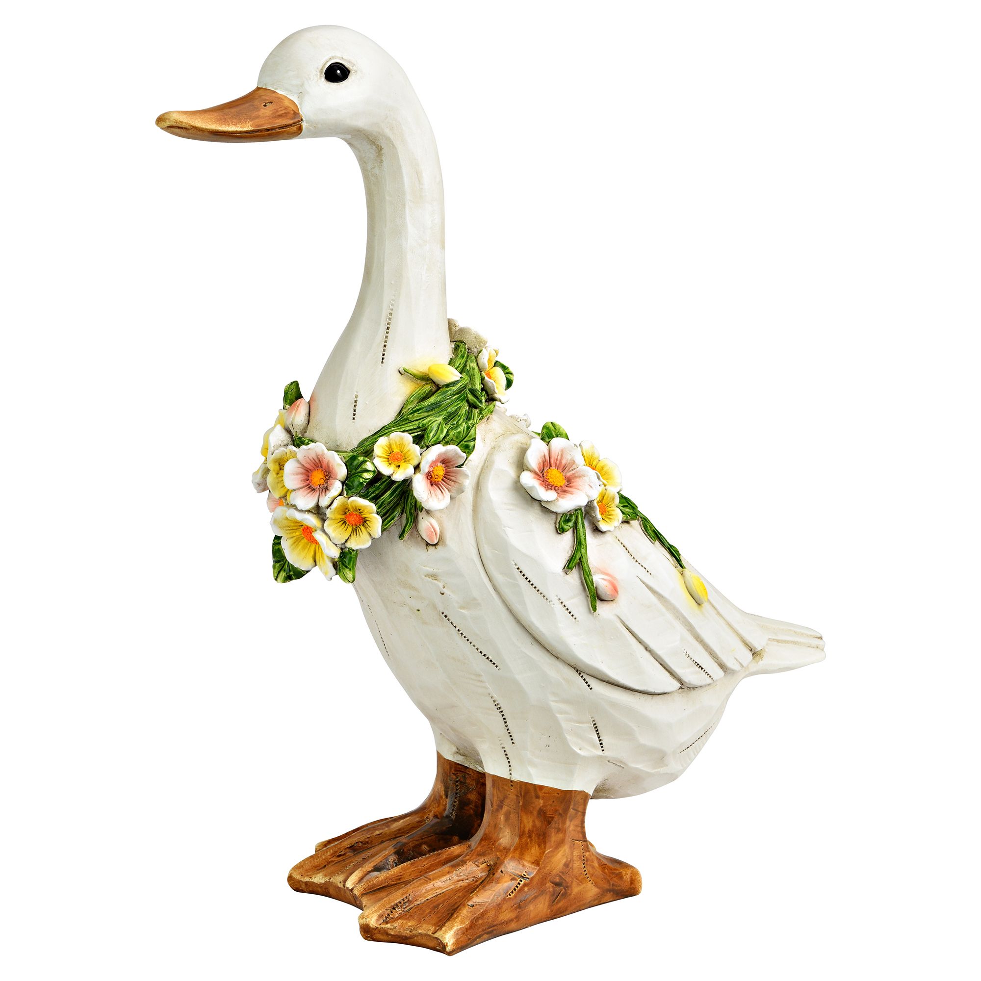 WURM Gans mit Blütenkranz Keramik Designauswahl