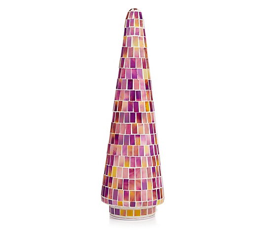 LUMIDA Casa LED-Pyramide Glas-Mosaik 5h-Timerfunktion Farb- & Größenauswahl