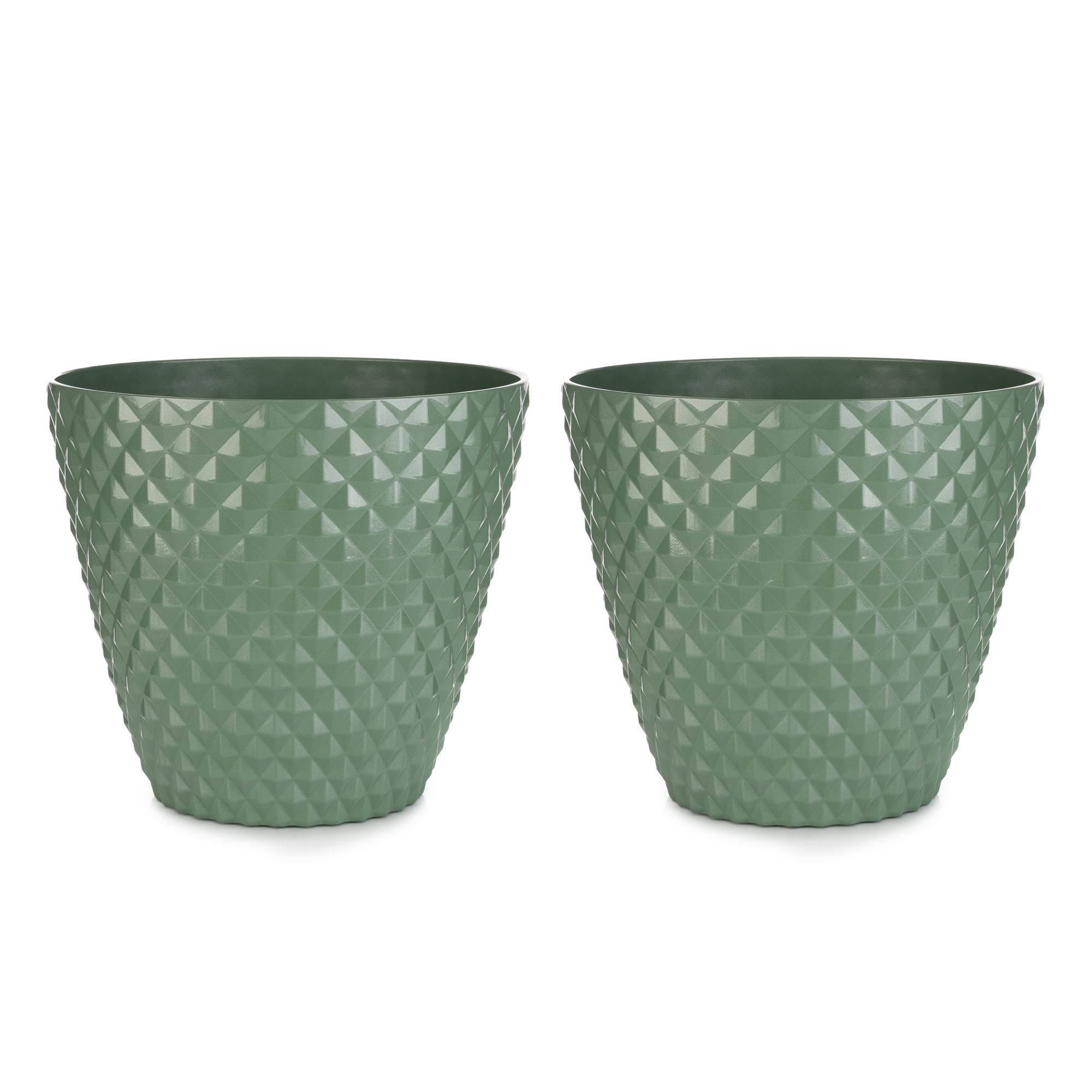 ABELLA Garden Pflanzkübel Perlmutt-Optik Kunststoff Höhe 35cm, Ø 40cm