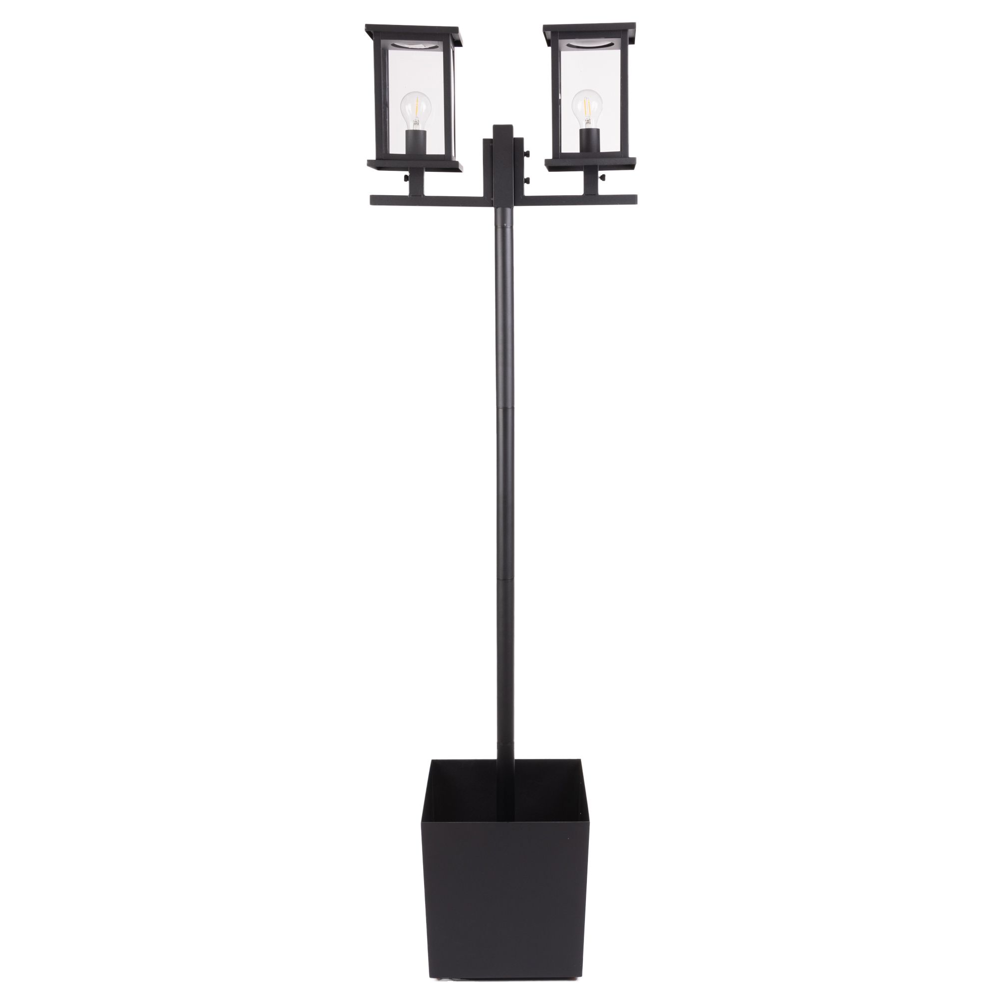 LUMIDA Garden Solar-Parkleuchte 2-flammig inkl. Pflanzgefäß max. 188cm