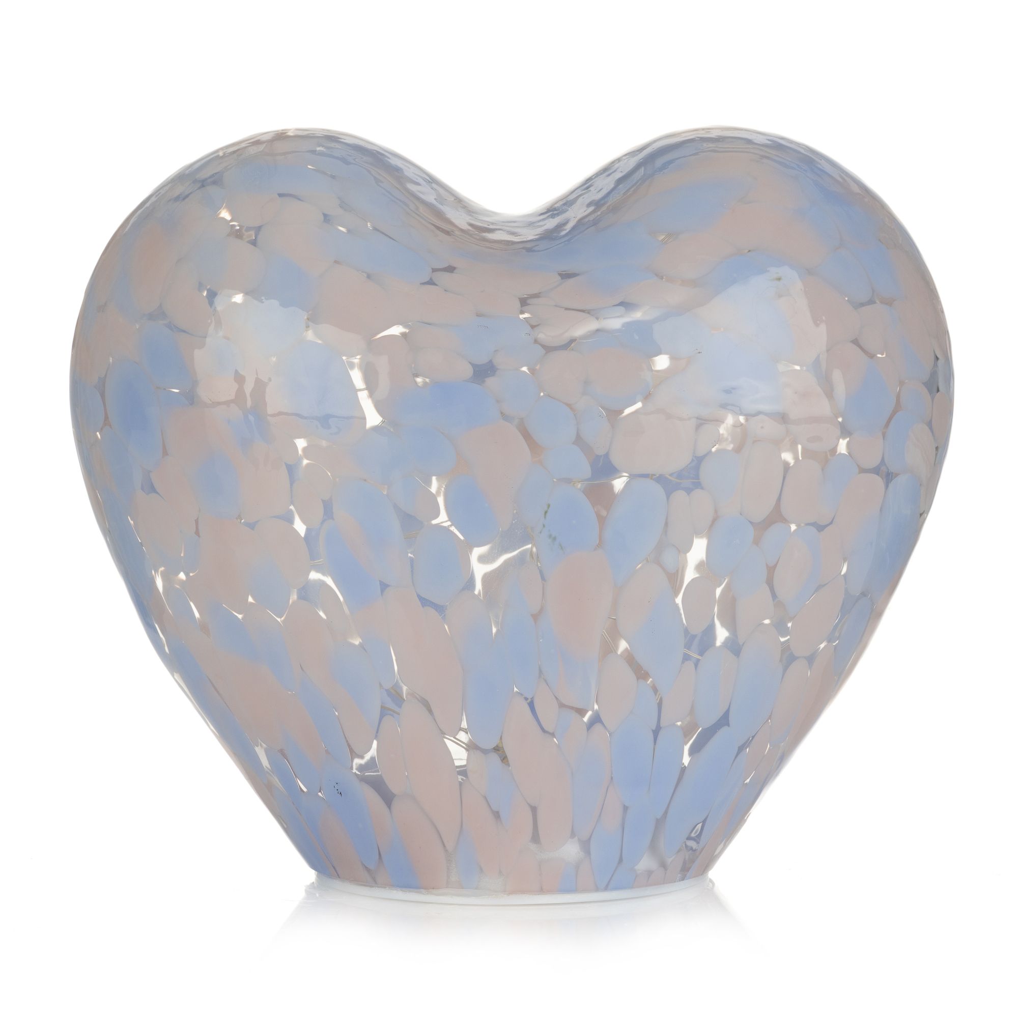 LUMIDA Casa LED-Glasherz Leo-Design 5h-Timerfunktion Höhe 15cm