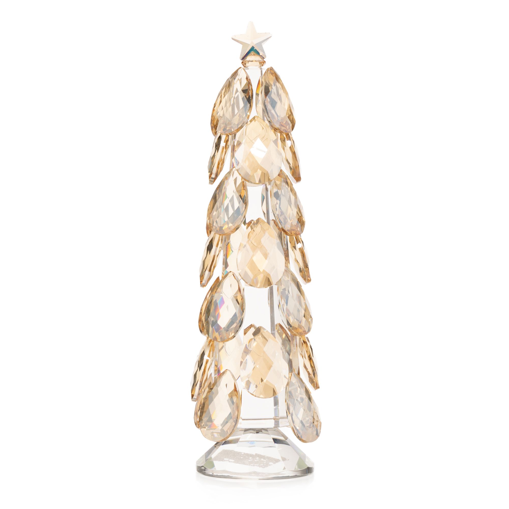 ABELLA Xmas Deko-Tannenbaum Kristall-Glas Ø 9cm, Höhe 28cm