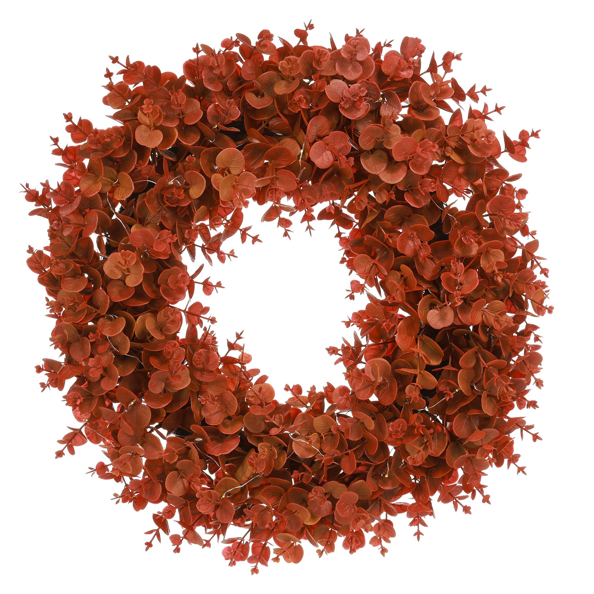 LUMIDA Flora künstl. Deko-Kranz Eukalyptus-Optik 6h-Timerfunktion Farb-/Größenauswahl