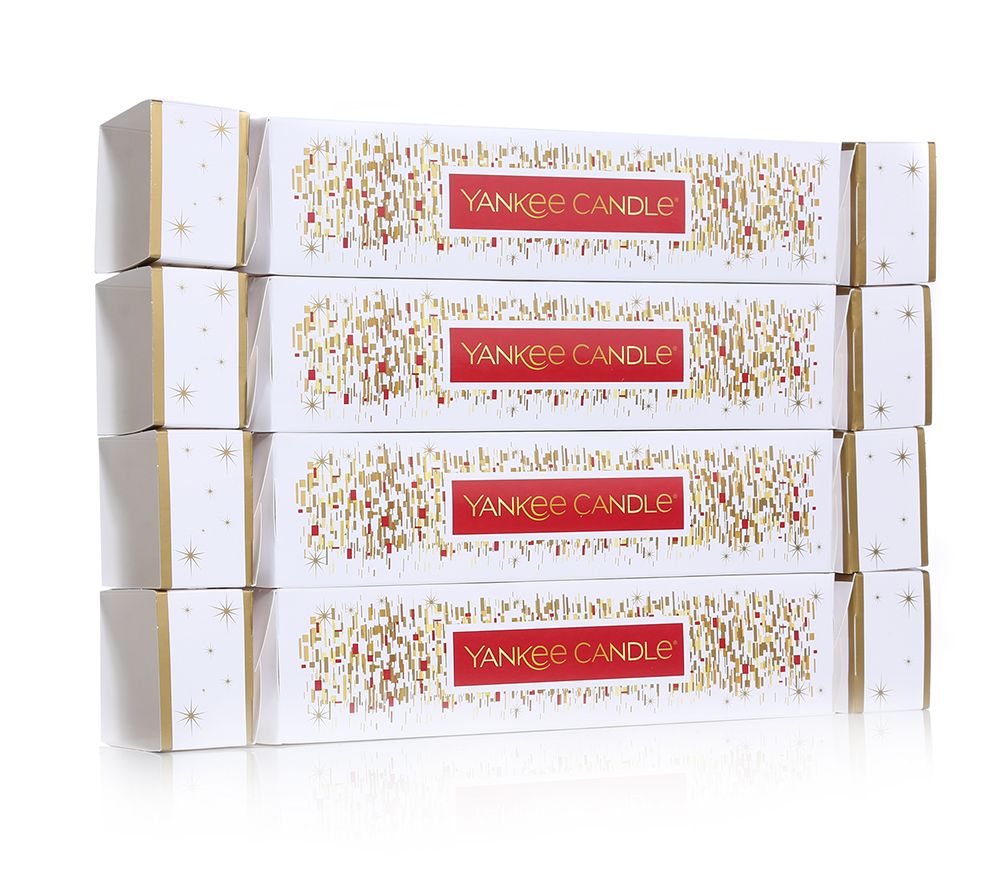 YANKEE CANDLE® Duftkerzen Cracker GeschenkSet Weihnachten 4 Stück à 5