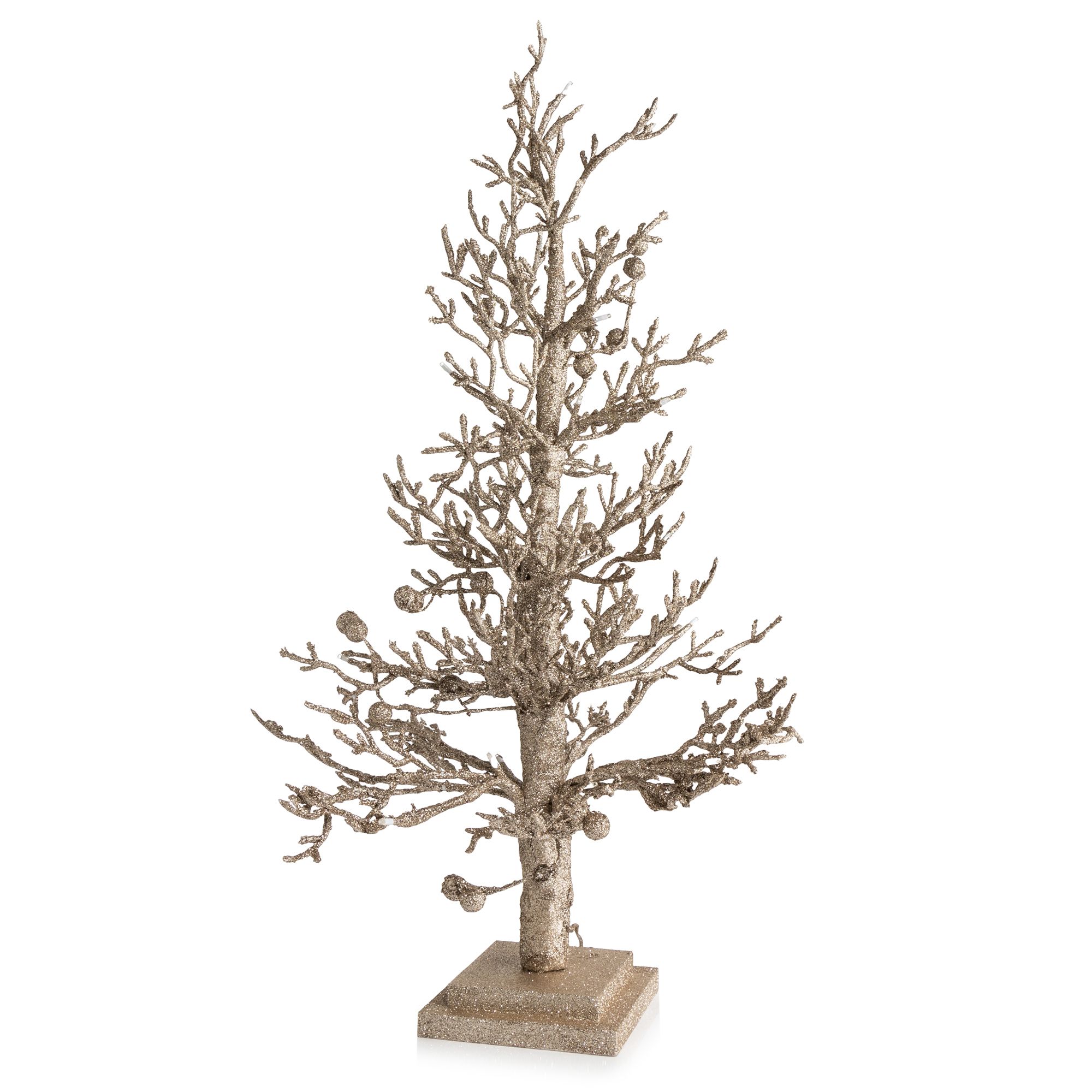 LUMIDA Xmas LED-Dekobaum Glitter-Optik 5h-Timerfunktion Höhe 60cm