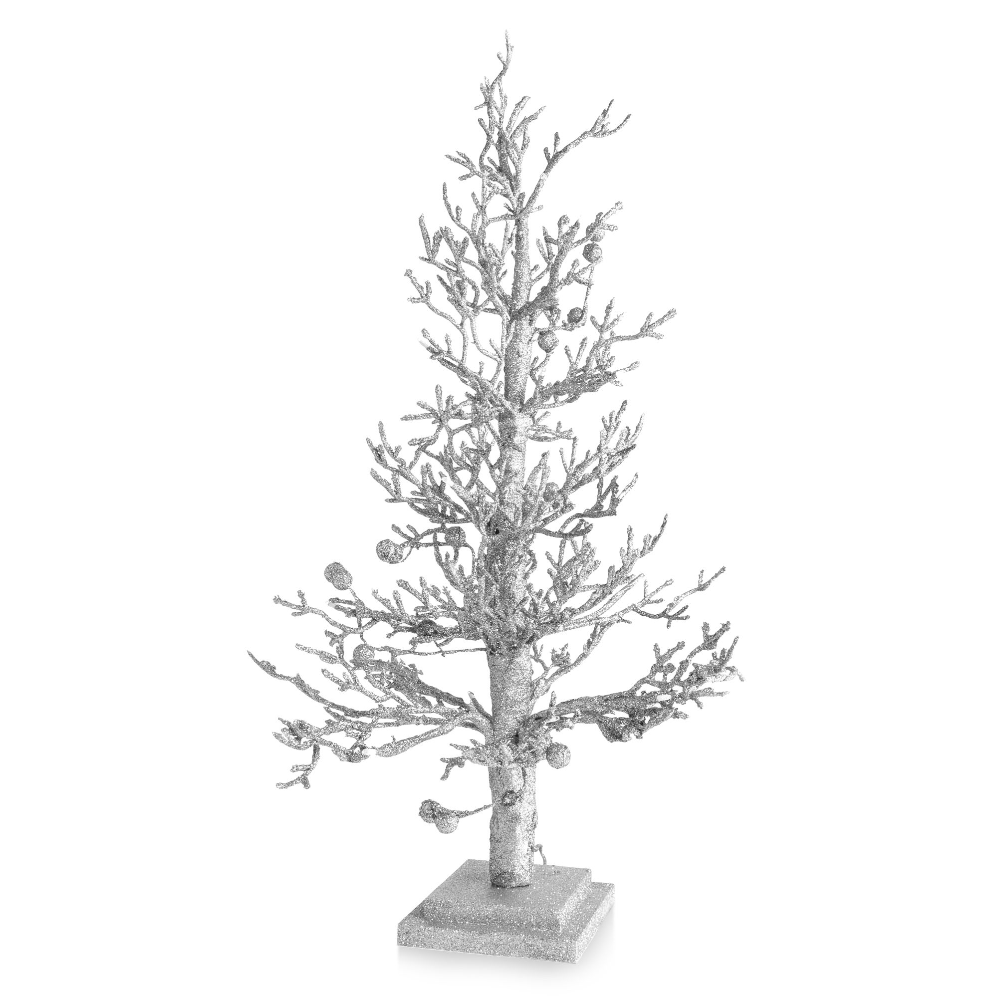 LUMIDA Xmas LED-Dekobaum Glitter-Optik 5h-Timerfunktion Höhe 60cm