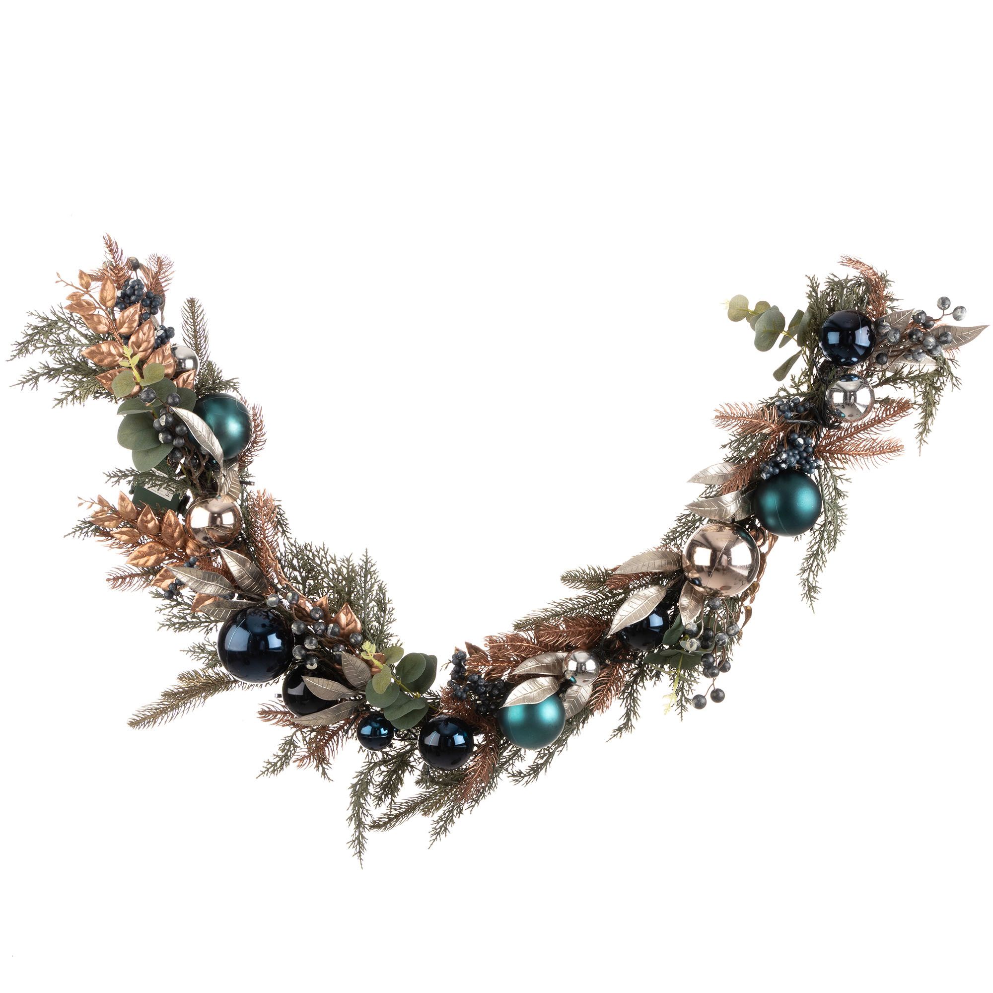 LUMIDA Xmas LED-Dekogirlande mit Kugeln 6h-Timerfunktion Länge 120cm