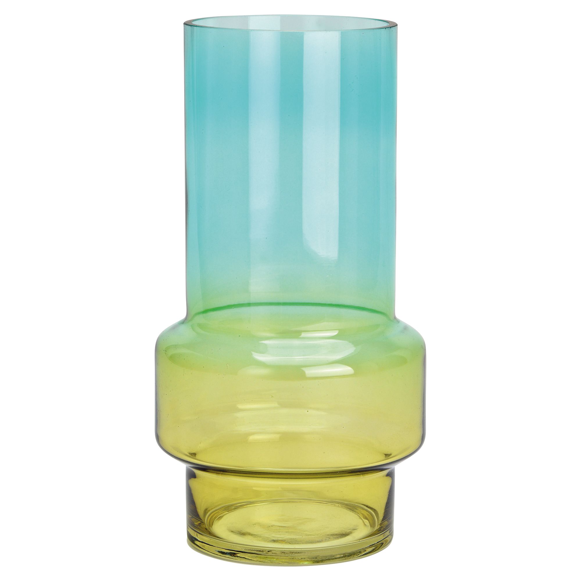ABELLA Flora Glas-Vase 2-farbig schlanke Form Höhe 25cm, Ø 13cm