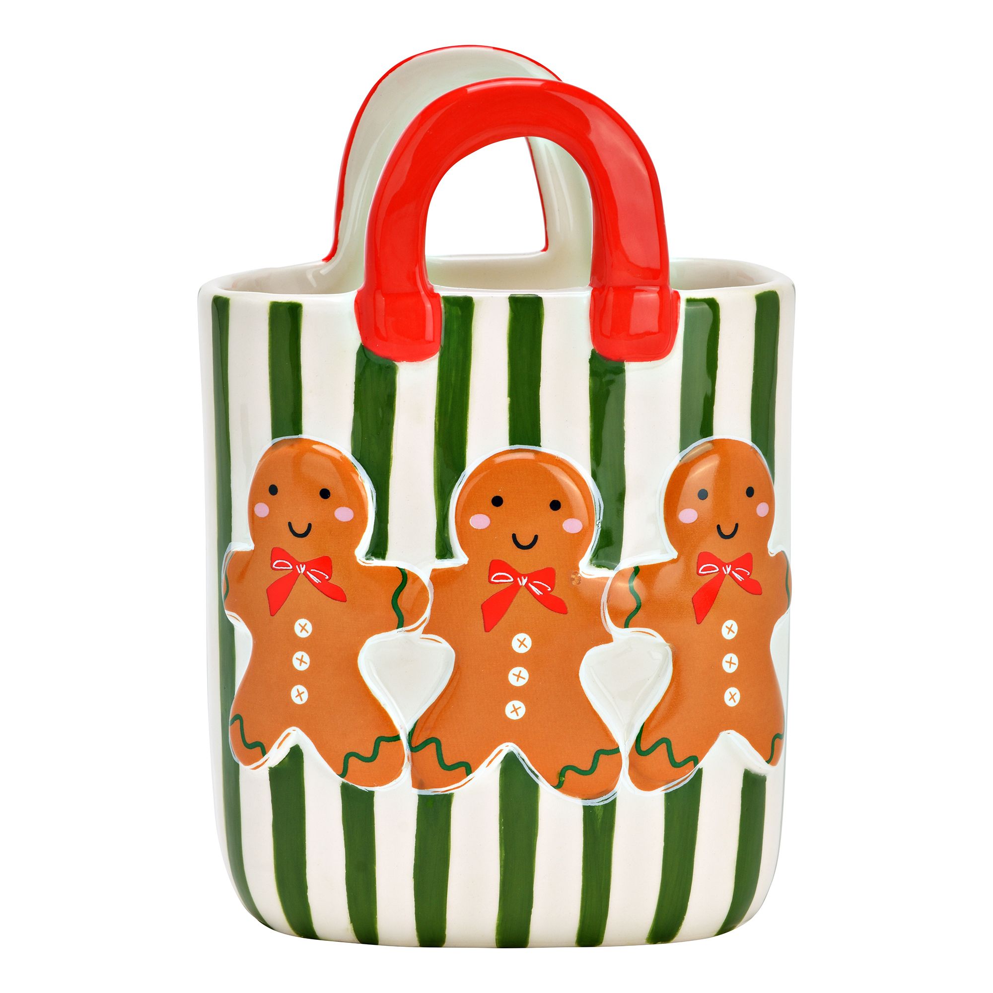 WURM Vase Lebkuchen-Tasche aus Keramik ca. 14x20x10cm