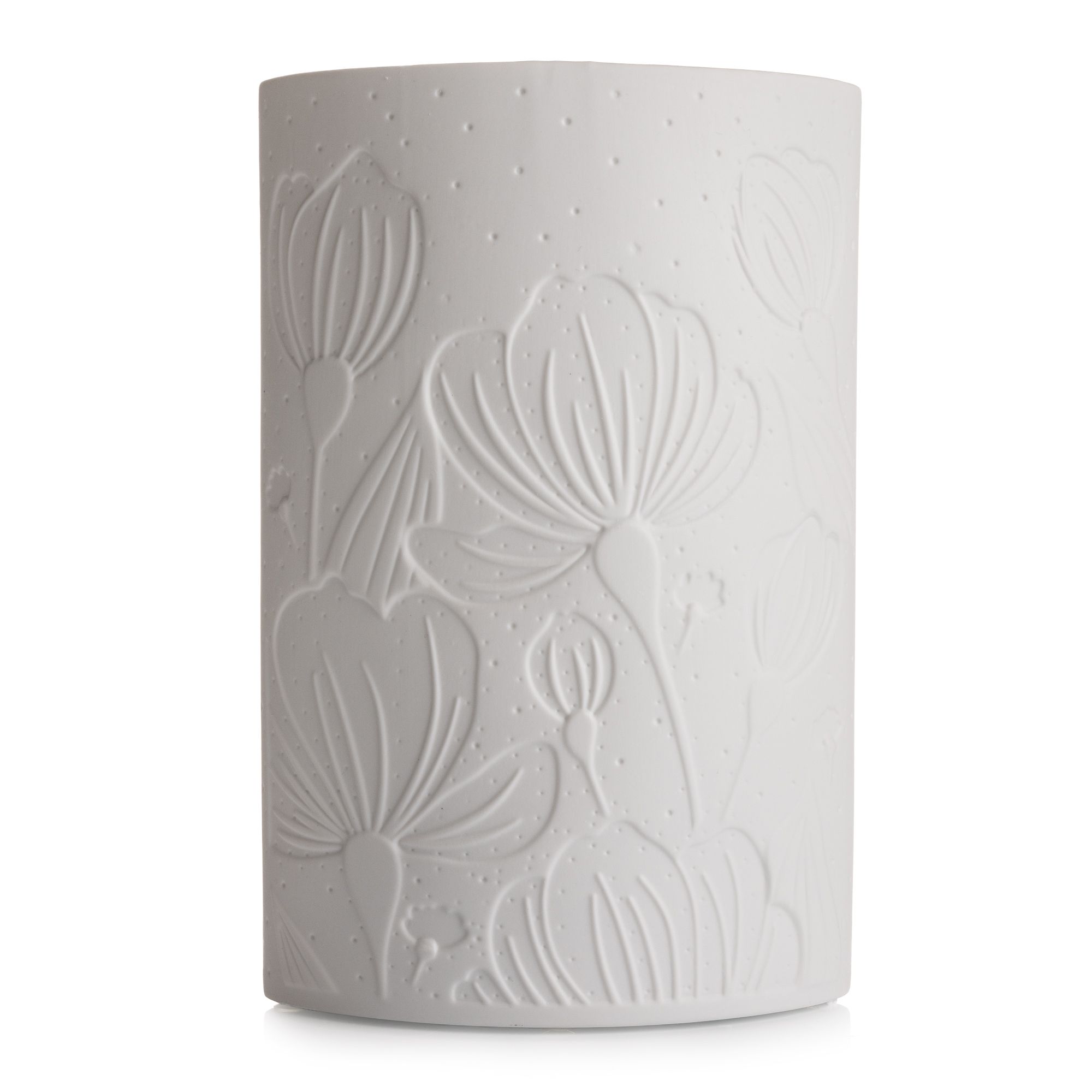 LUMIDA Flora LED-Keramikvase 30 LEDs 5h-Timerfunktion 18,5x10,5x27,5cm