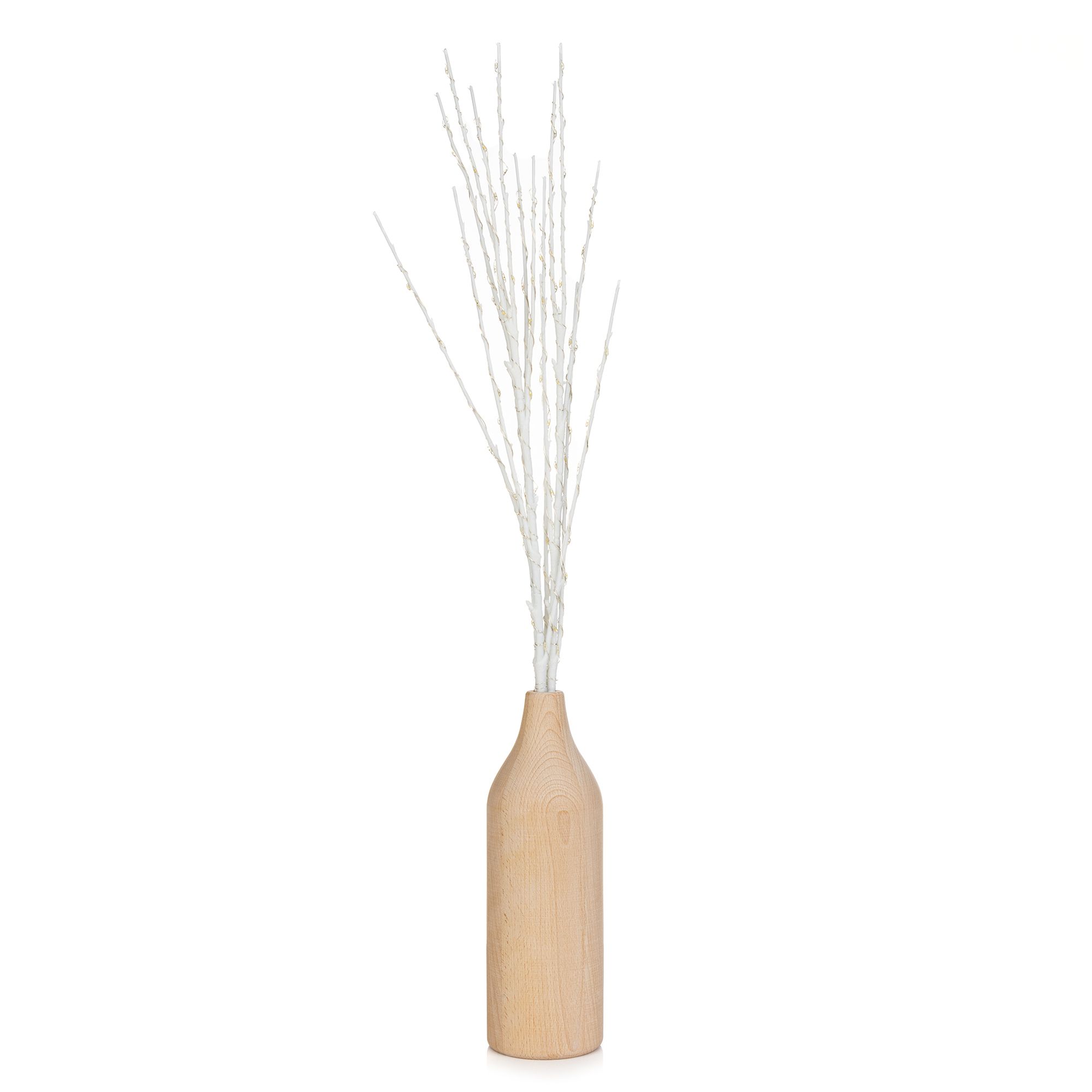 LUMIDA Casa LED-Dekozweige in Holz-Vase 5h-Timerfunktion Höhe 76cm